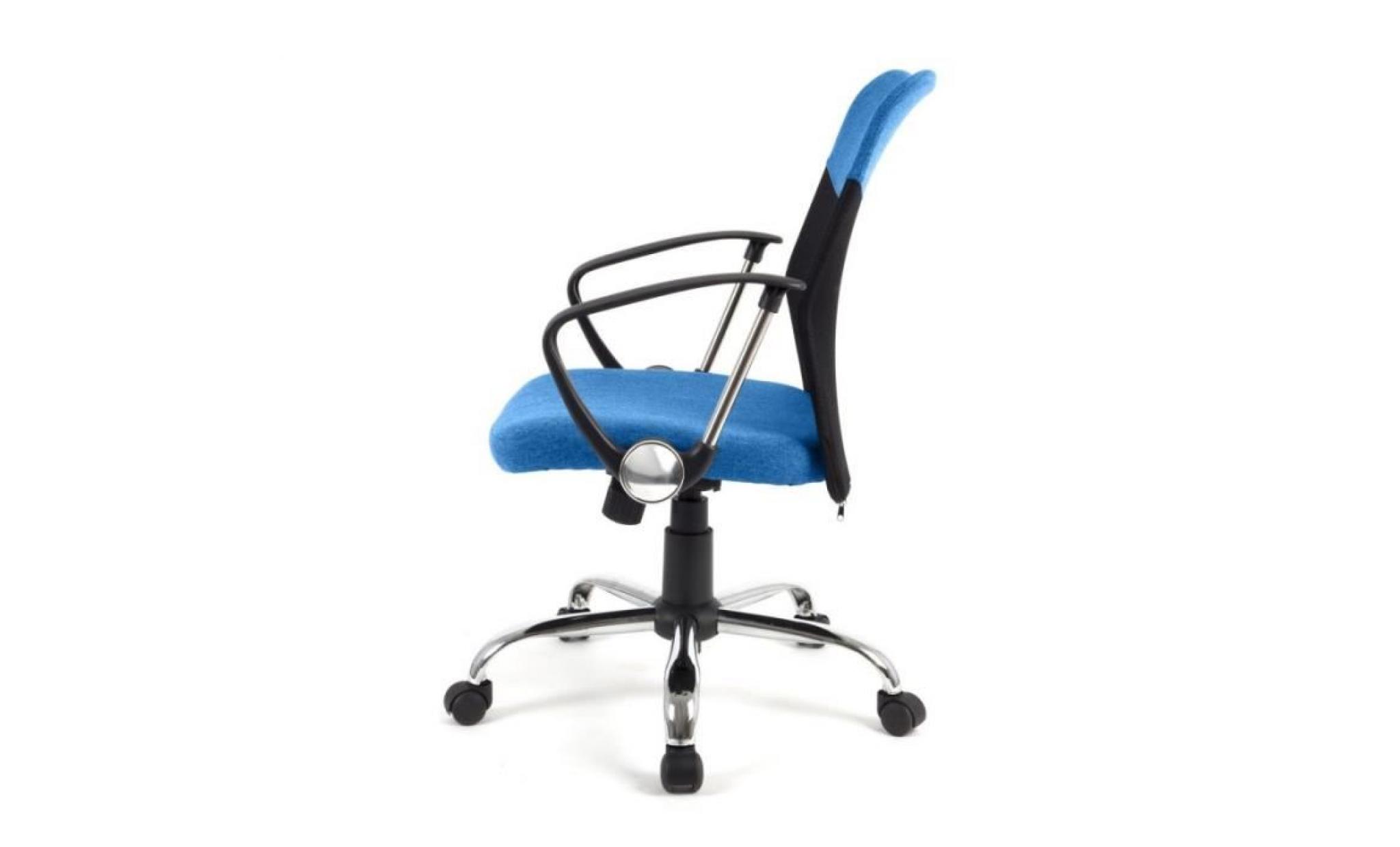 chaise star bleu siège fauteuil de bureau ergonomique confort et support du dos tilt pas cher