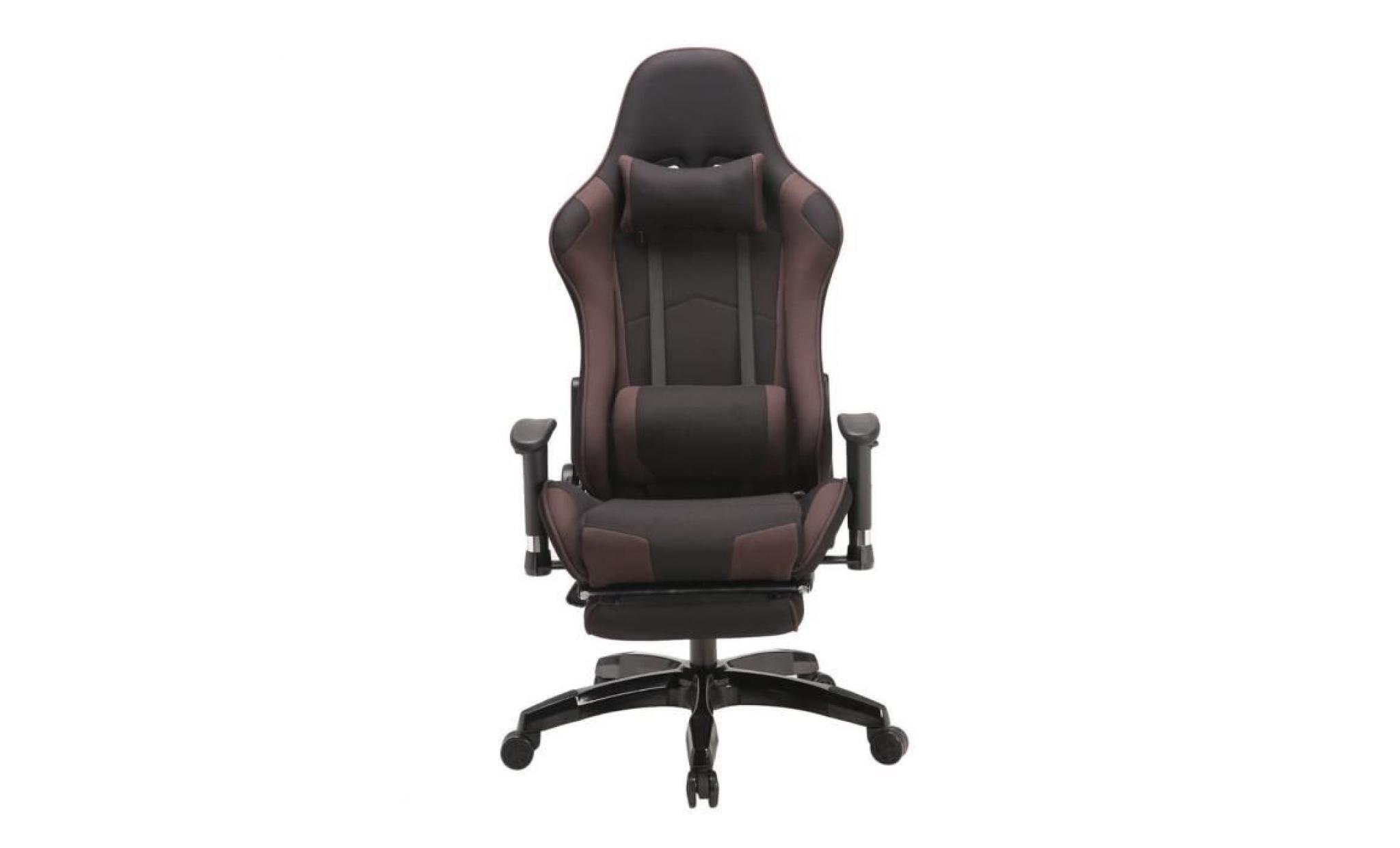 siège gaming chaise fauteuil de bureau inclinable hauteur réglable(avec appui tête,dossier,siège,des accoudoirs) marron pas cher