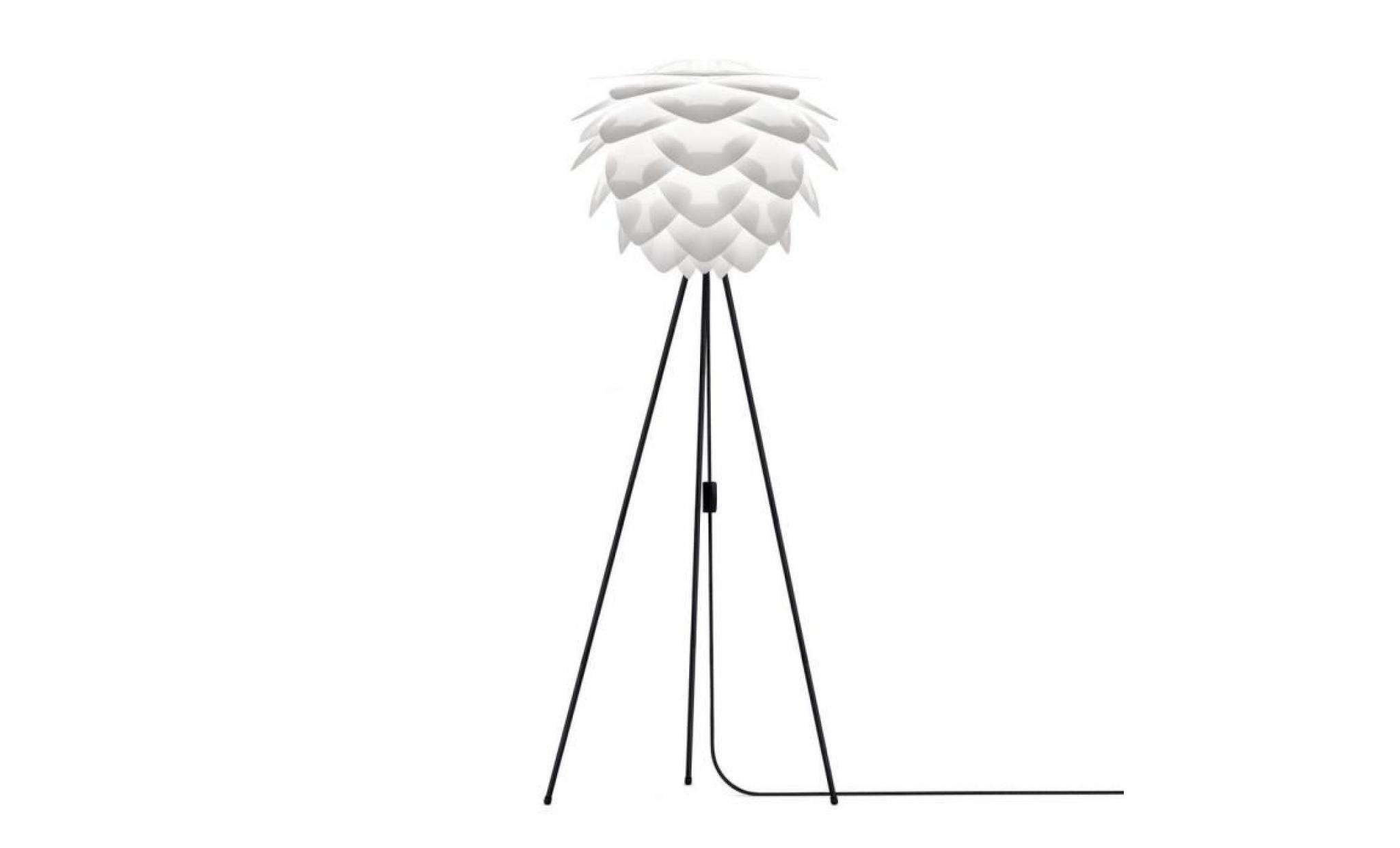 silvia lampadaire trépied noir h136cm blanc vita | designé par william ravn