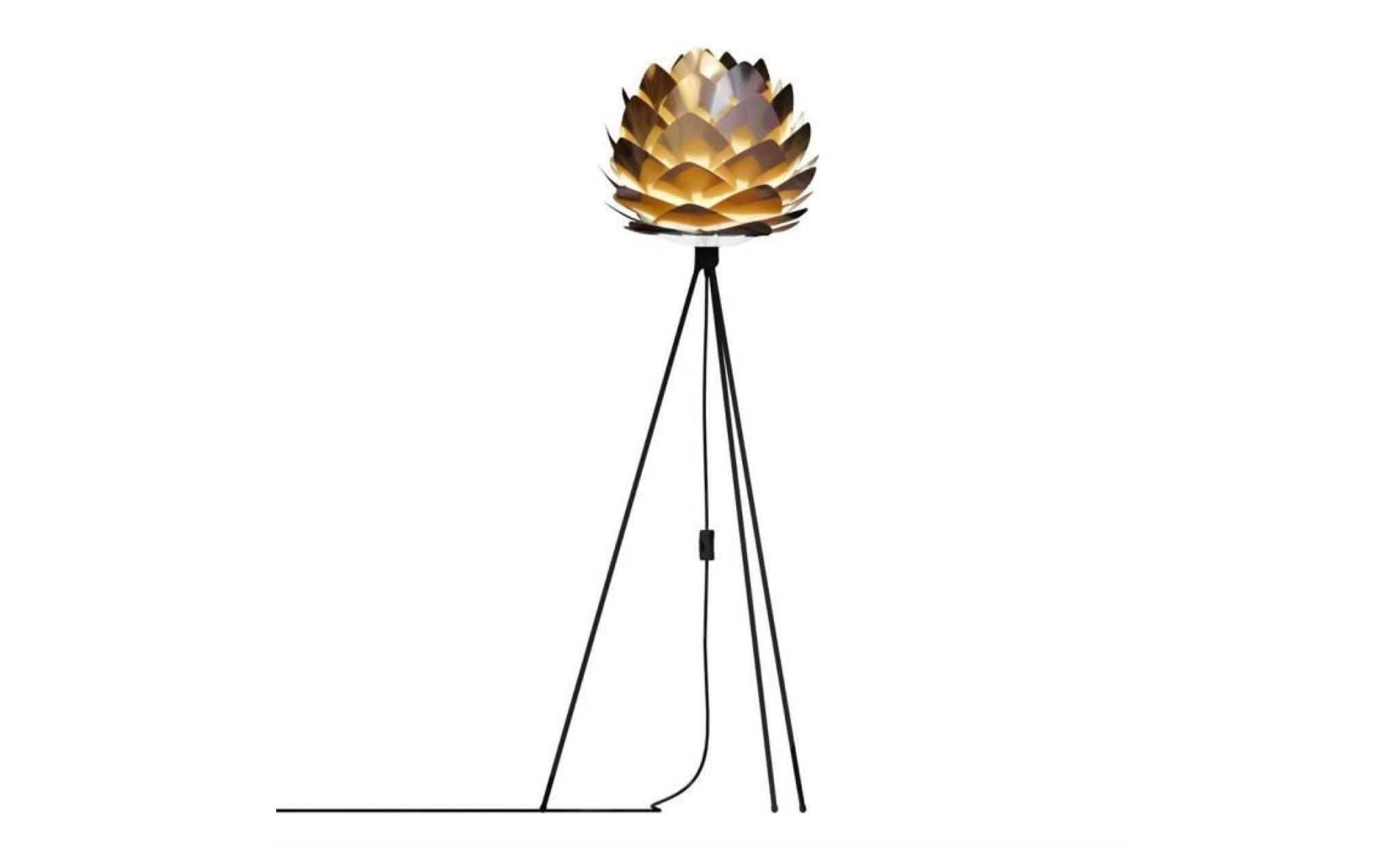 silvia lampadaire trépied noir h136cm cuivre vita | designé par william ravn pas cher