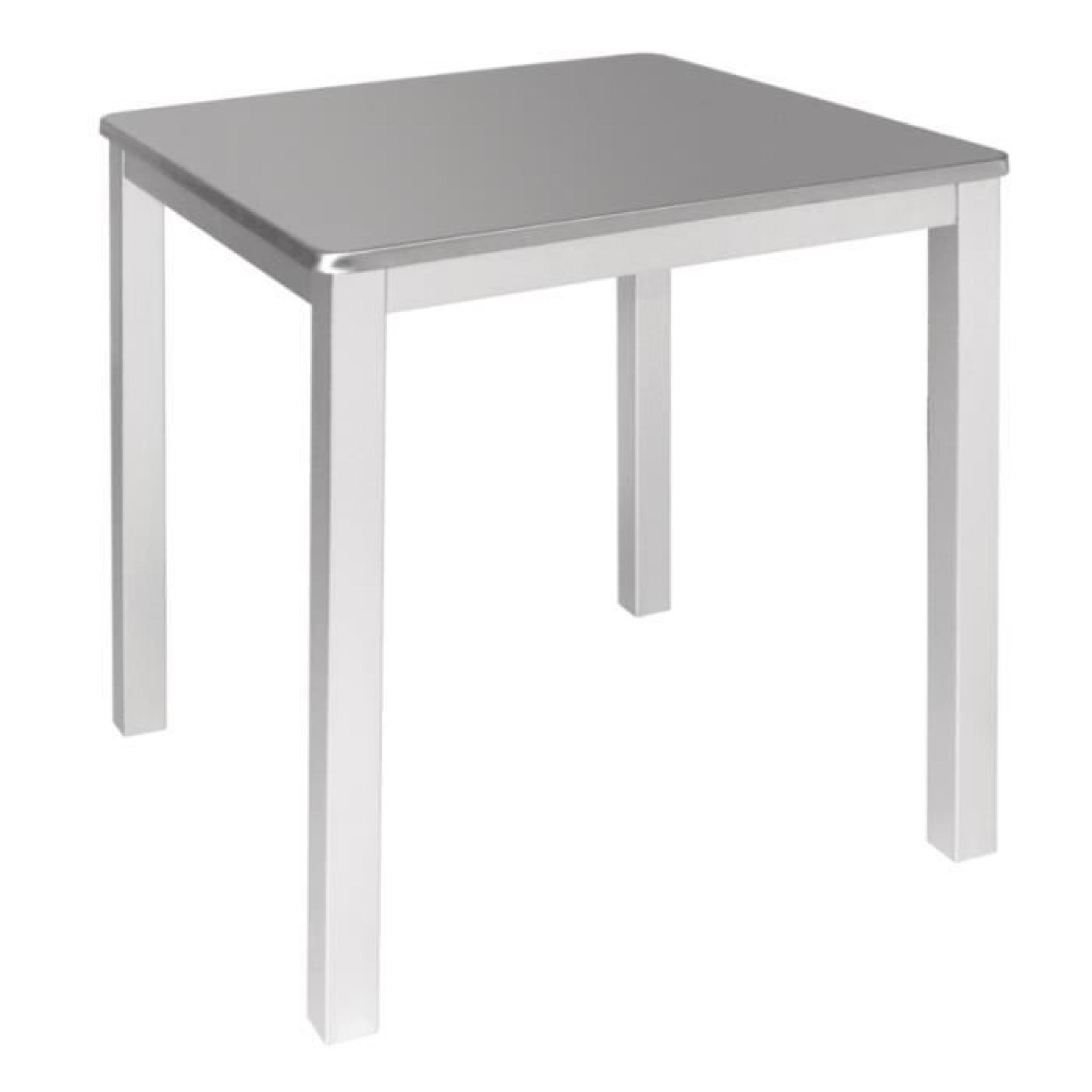 Simple table bistro carrée en inox
