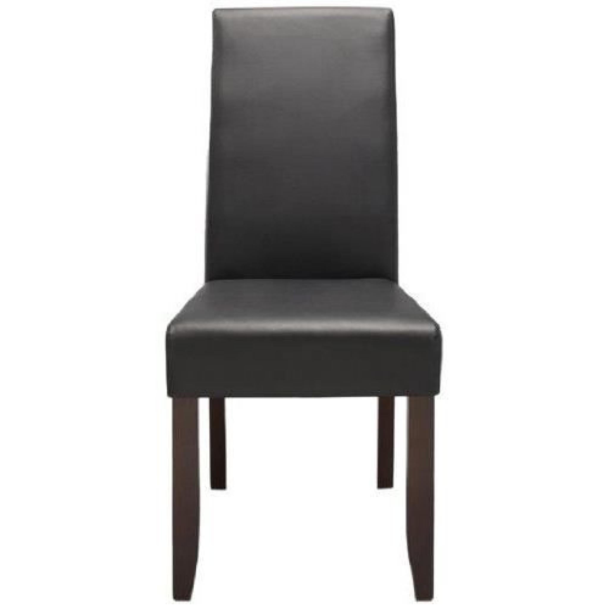 SIT-Möbel 4726-11 Chaise rembourrée avec pieds en pin et revêtement en cuir synthétique noir Style colonial 49x60x106,5 cm…