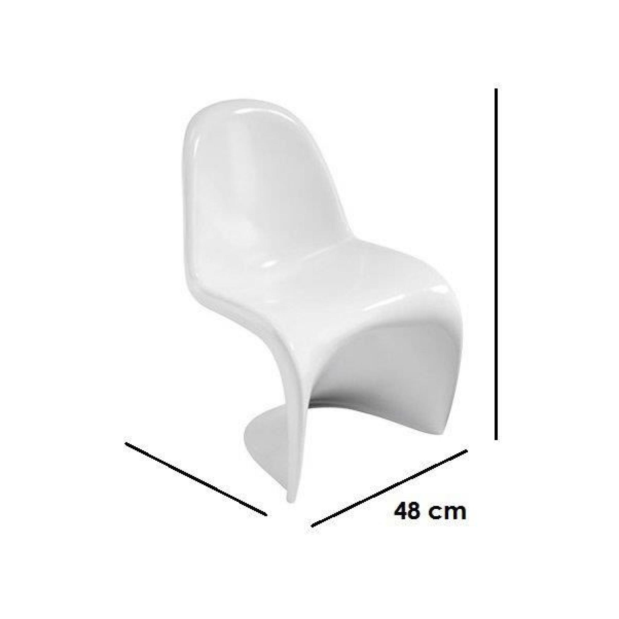 SLASH blanche lot de 2 chaises design empilables pas cher