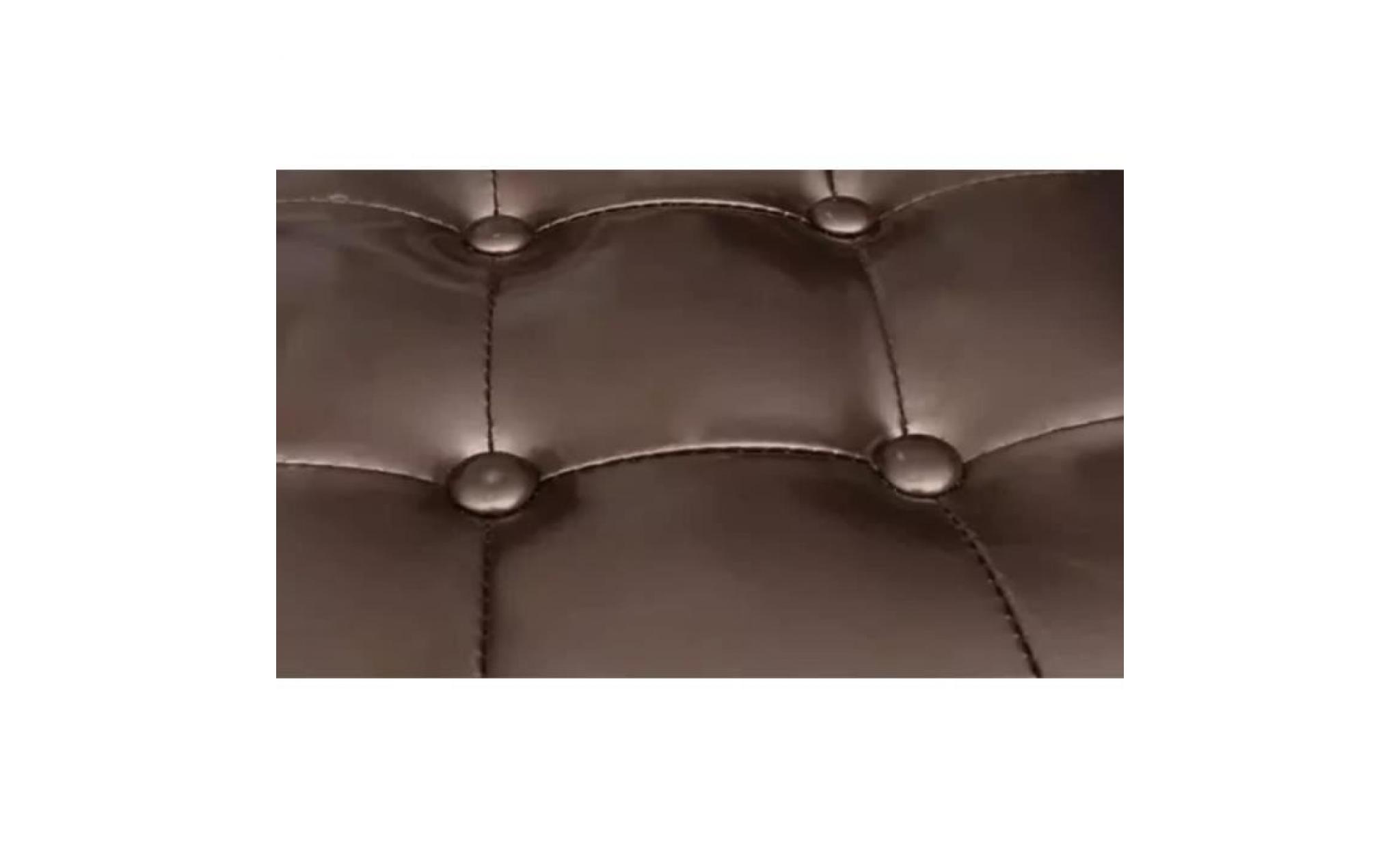 sofa fauteuil cabriolet avec repose pied cuir synthétique marron haut qualité pas cher