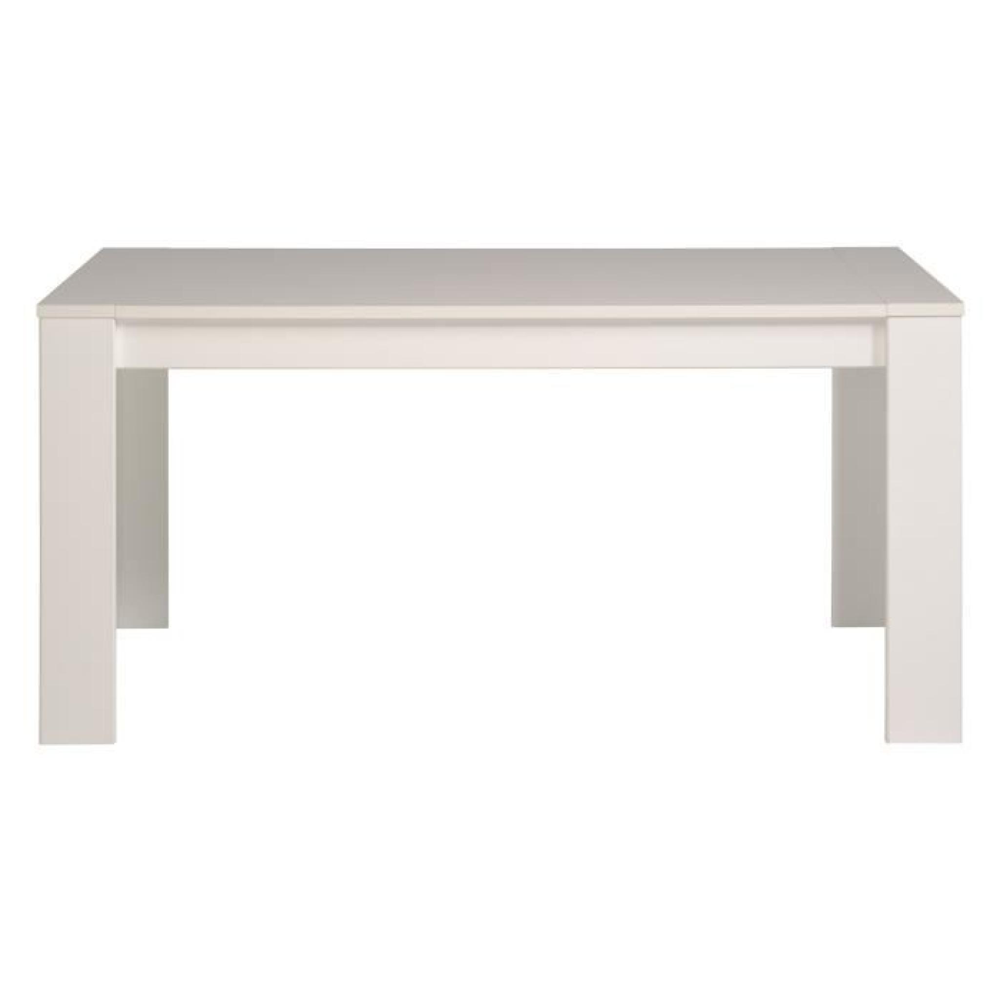 SOHO Table à manger 160x79 cm blanc pas cher