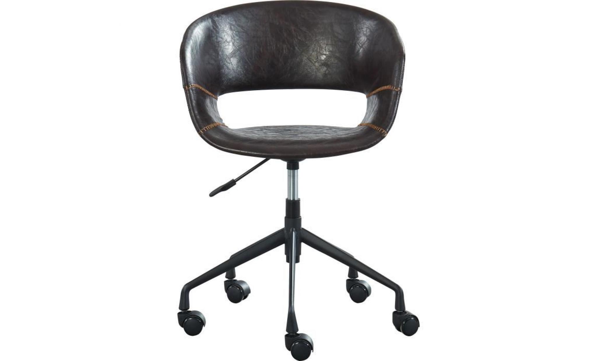 solal chaise de bureau   simili marron   style contemporain   l 62 x p 62 cm
