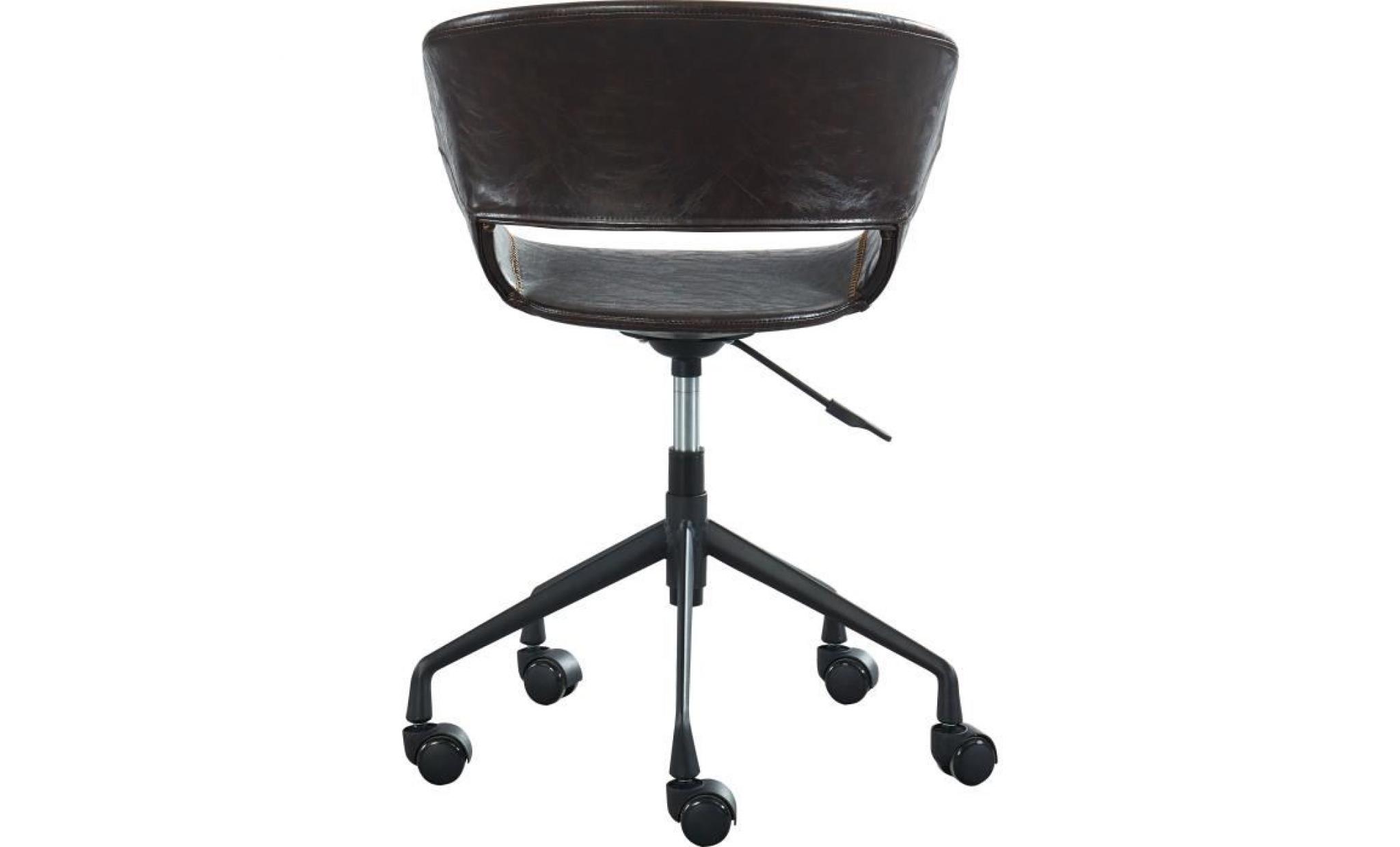 solal chaise de bureau   simili marron   style contemporain   l 62 x p 62 cm pas cher
