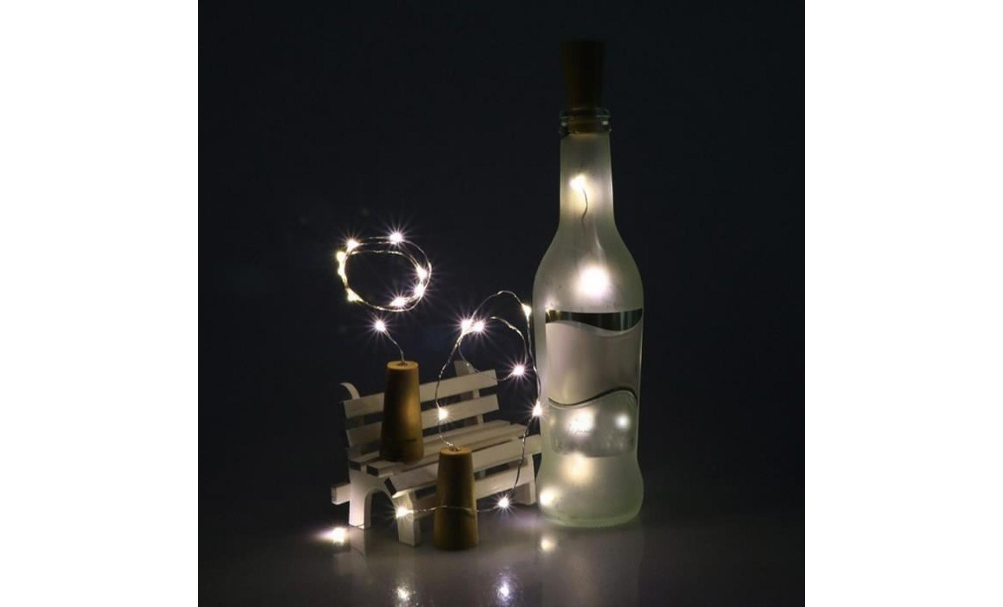 solar wine bottle cork shaped string light 8led night fairy light warm white qinhig974