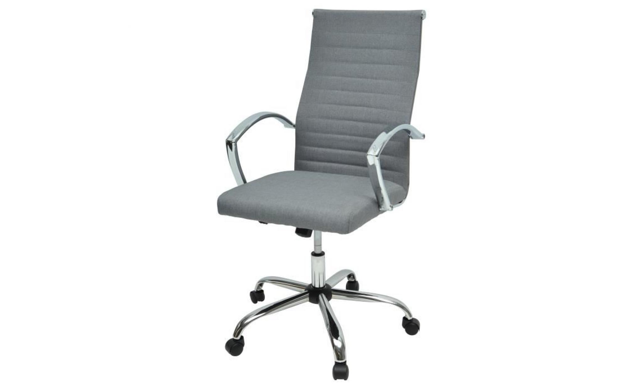 solera fauteuil de bureau   tissu gris   style contemporain   l 57 x p 60 cm