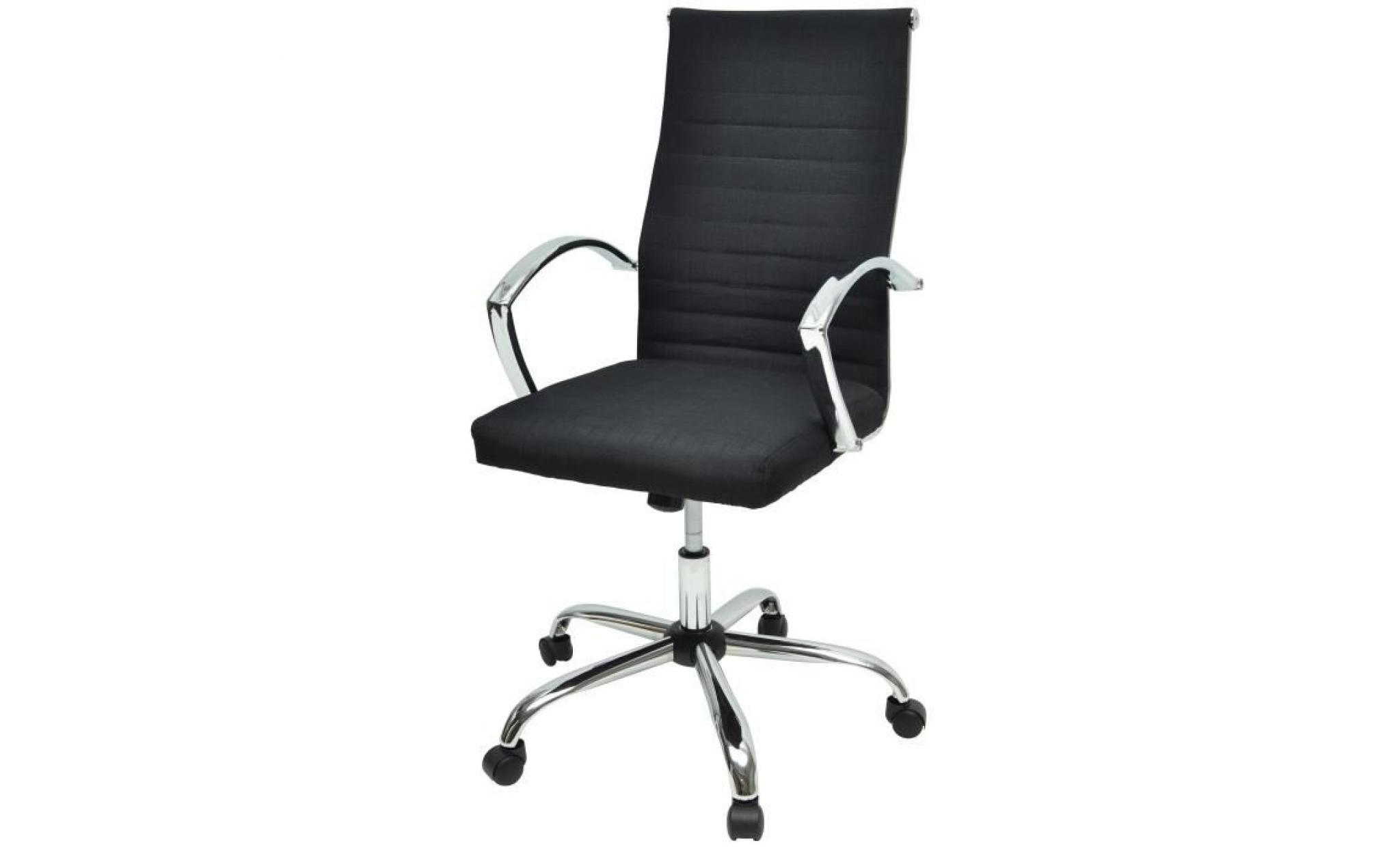 solera fauteuil de bureau   tissu noir   style contemporain   l 57 x p 60 cm