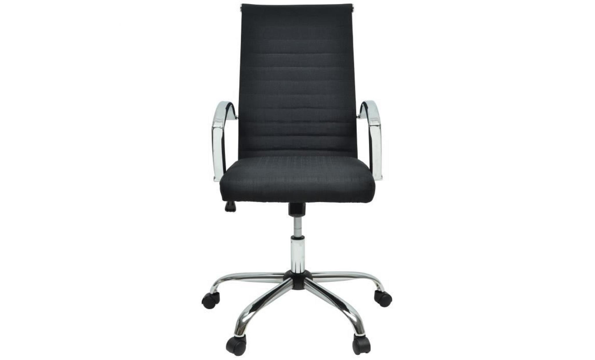 solera fauteuil de bureau   tissu noir   style contemporain   l 57 x p 60 cm pas cher