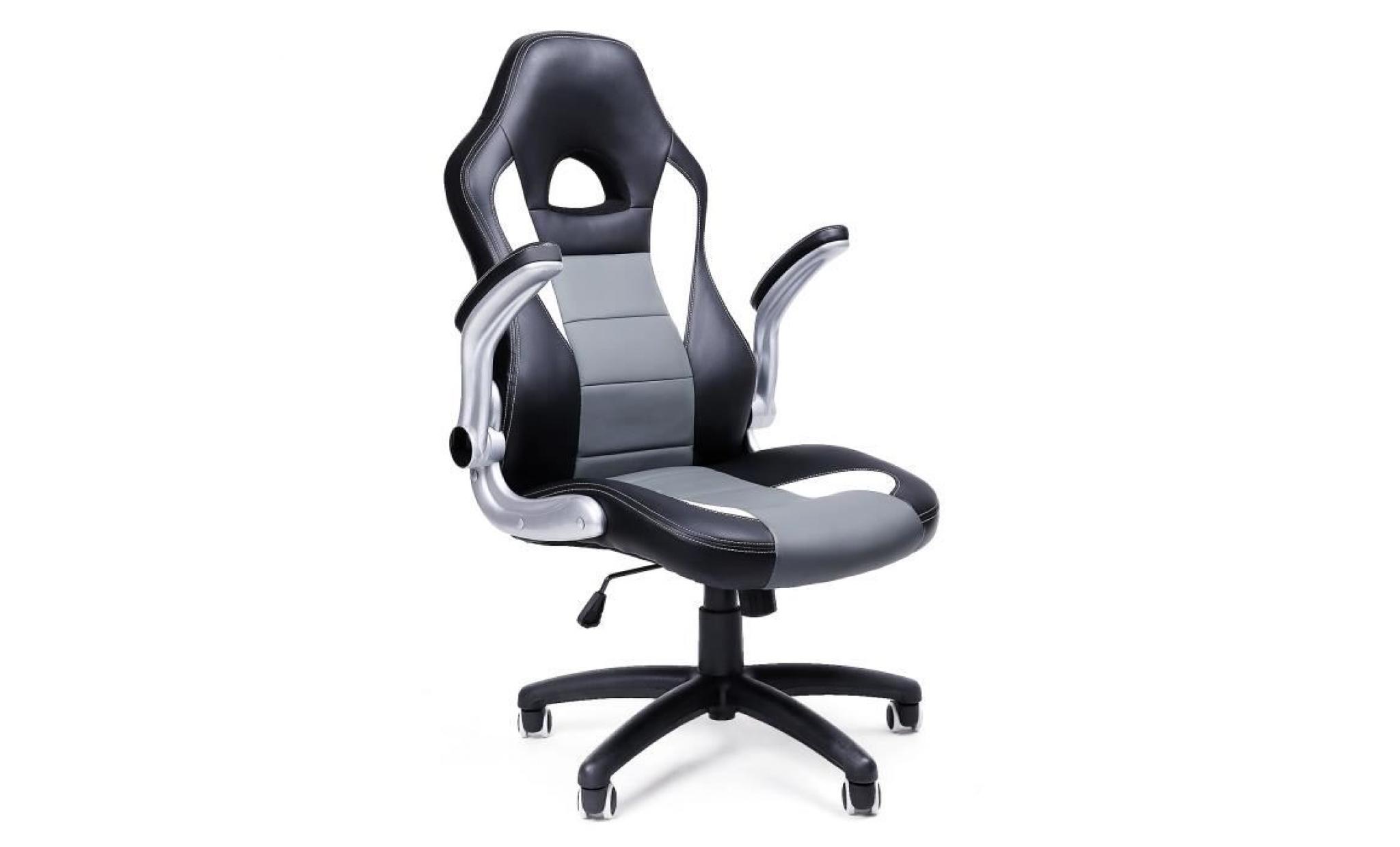 songmics chaise de bureau confortable fauteuil de bureau hauteur réglable 119 129 cm siège pu accoudoirs réglables obg28g