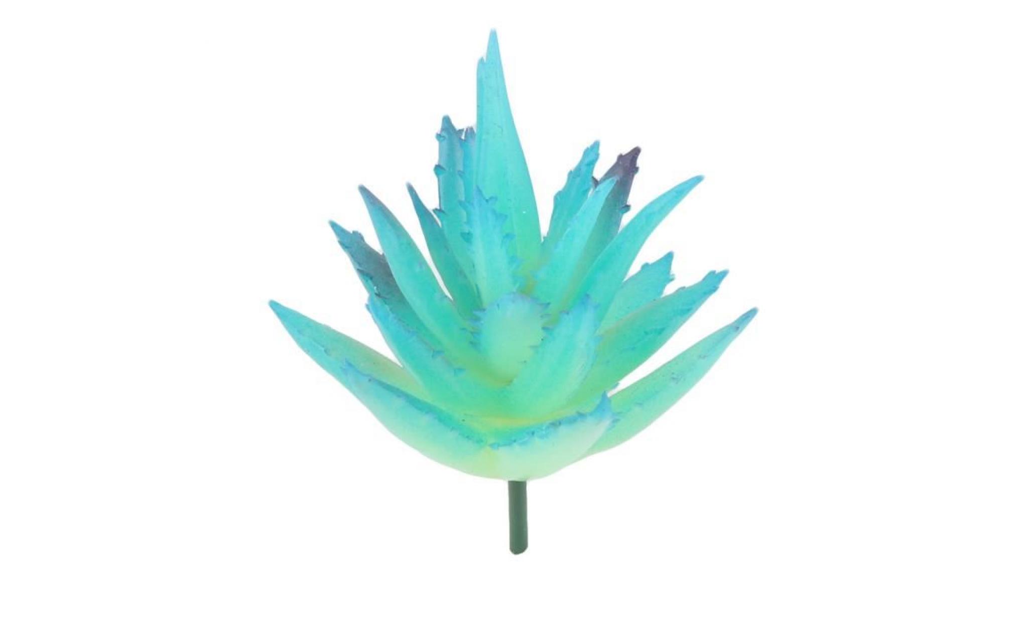 sourcingmap plast art bricolage bureau aloe vera plante grasse artificielle bleu décor