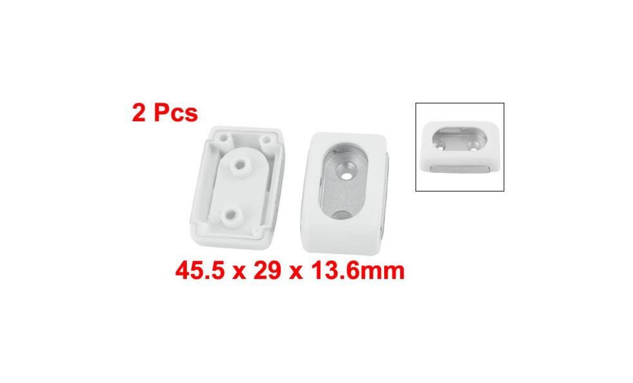sourcingmap® armoire cabinet bride tige en plastique fin rail porte support 2pcs blanc pas cher