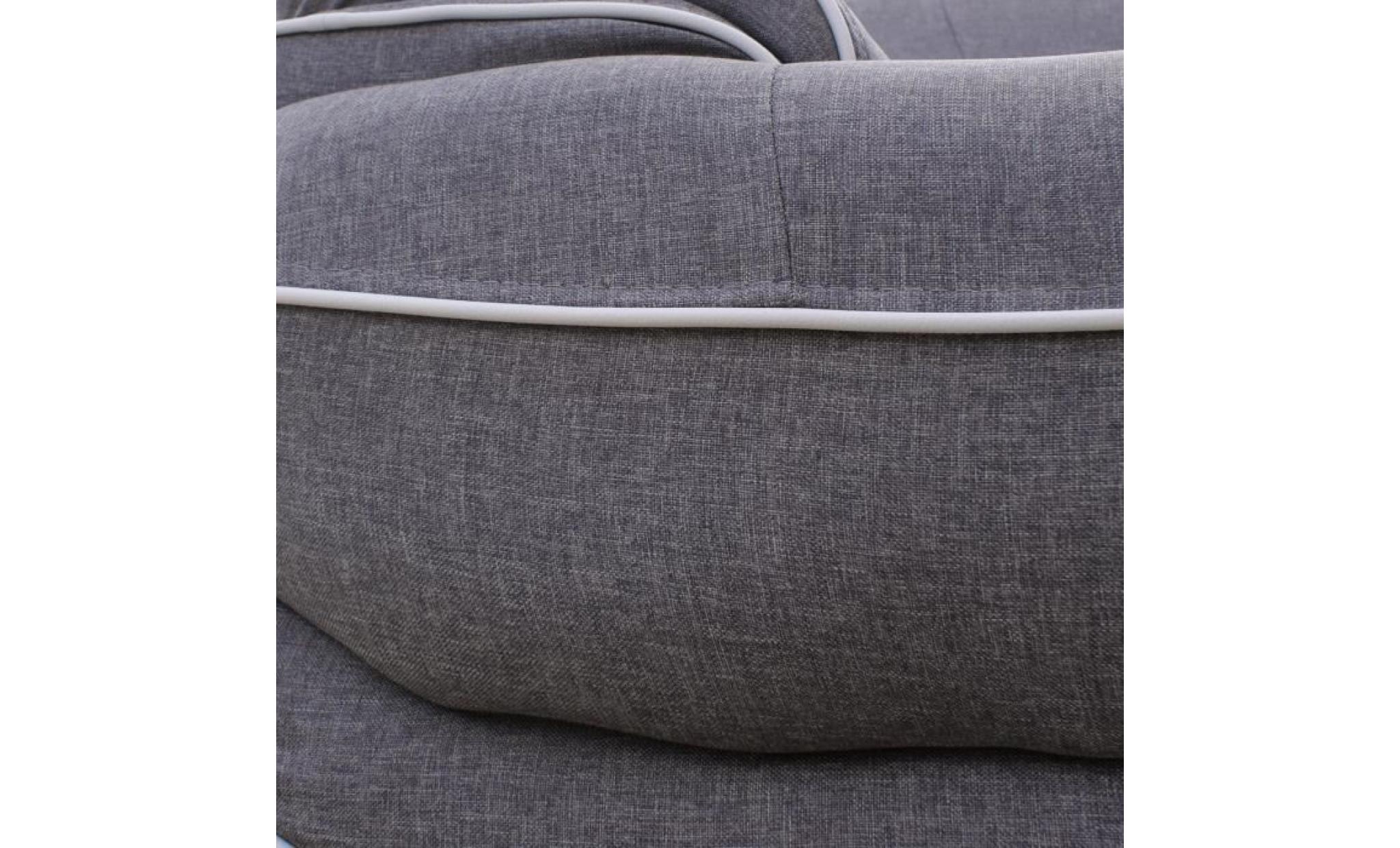 spacio fauteuil   tissu gris   contemporain   l 134 x p 86 cm pas cher