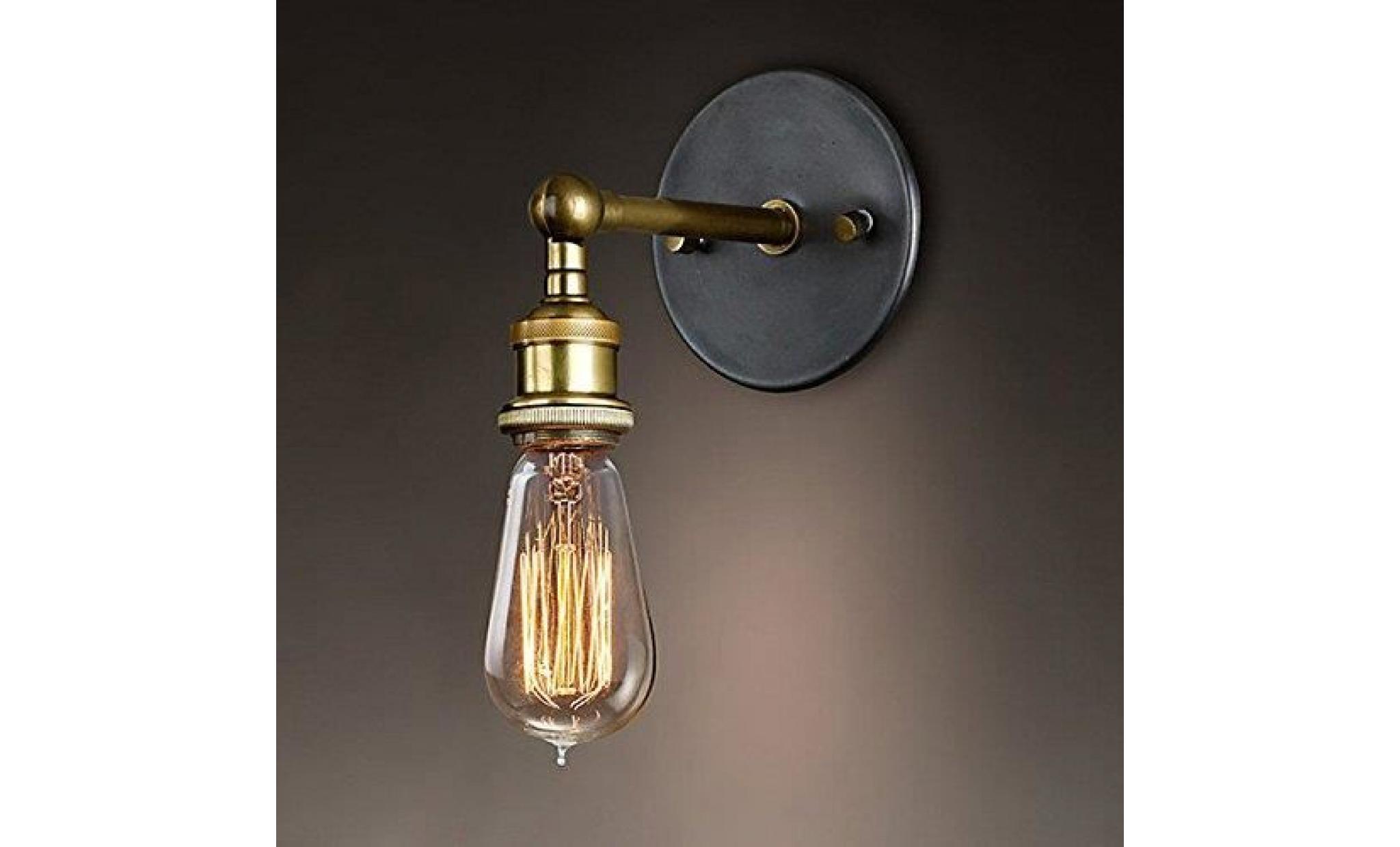 splink rétro luminaire applique murale style industriel réglable finition de laiton Éclairage vintage edison lampe douille e27 pour