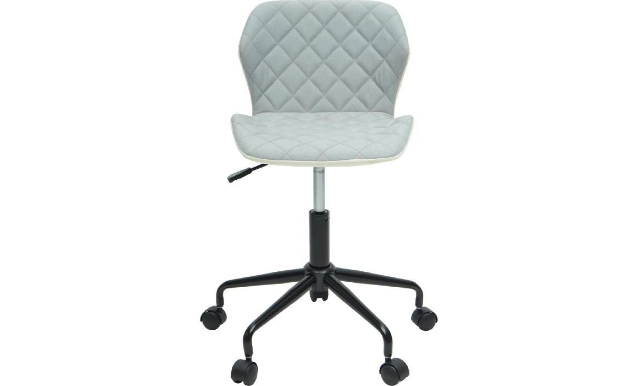 squate chaise de bureau   tissu et simili gris clair   style industriel   l 42 x p 35 cm pas cher