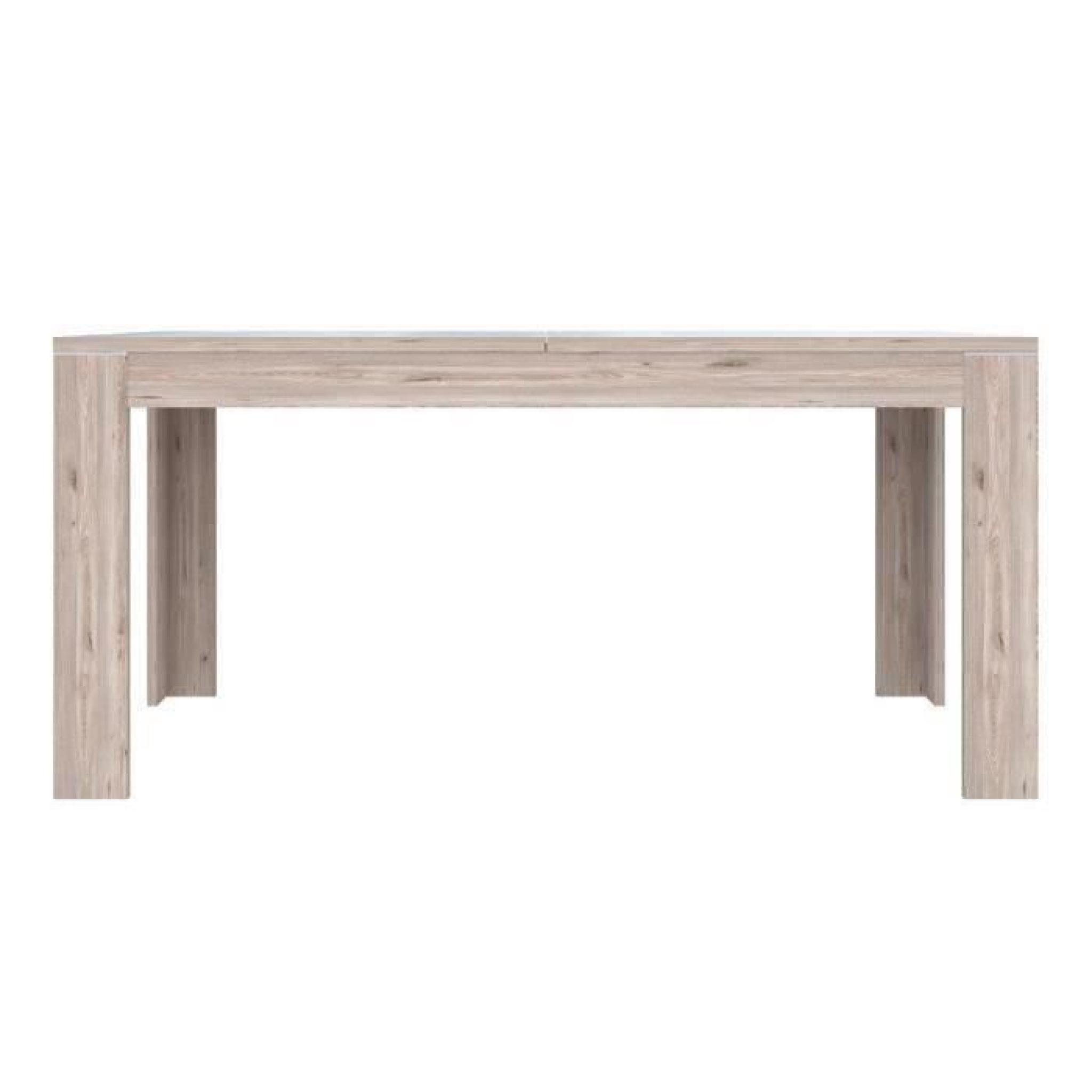 STAIRS Table extensible 160/206 cm - Décor chêne nelson et gris pas cher