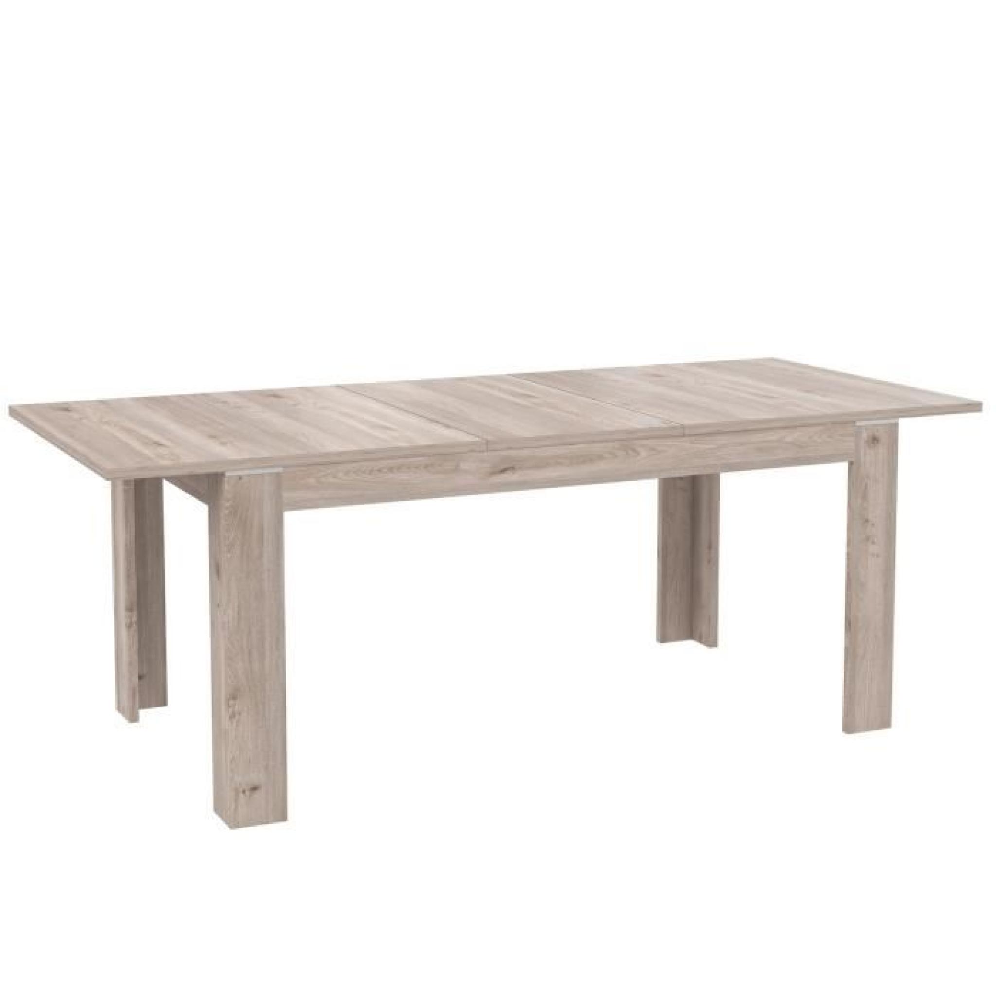 STAIRS Table extensible 160/206 cm - Décor chêne nelson et gris pas cher