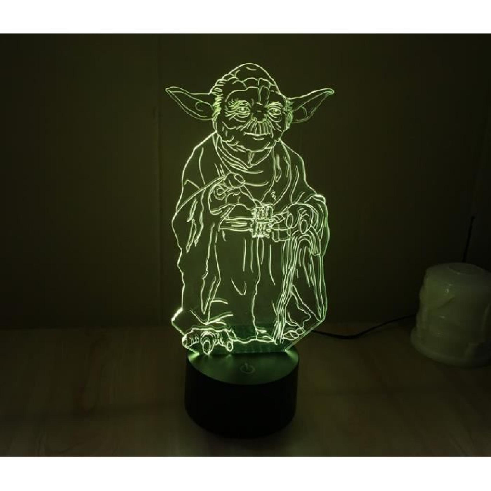 Star Wars Yoda 3D Lampe pas cher