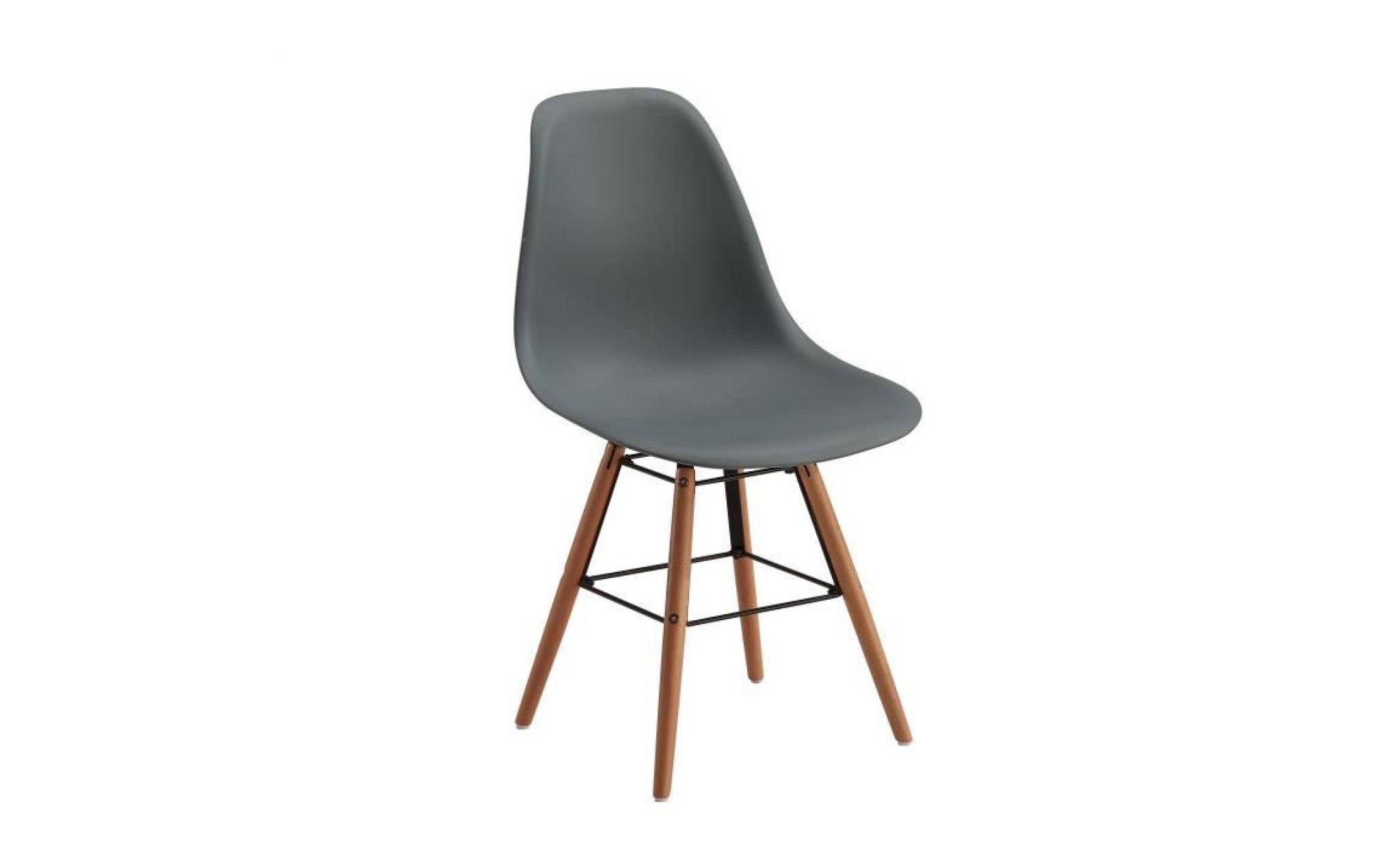 stella lot de 2 chaises de salle à manger scandinave   gris   l 46,5 x p 52 cm pas cher