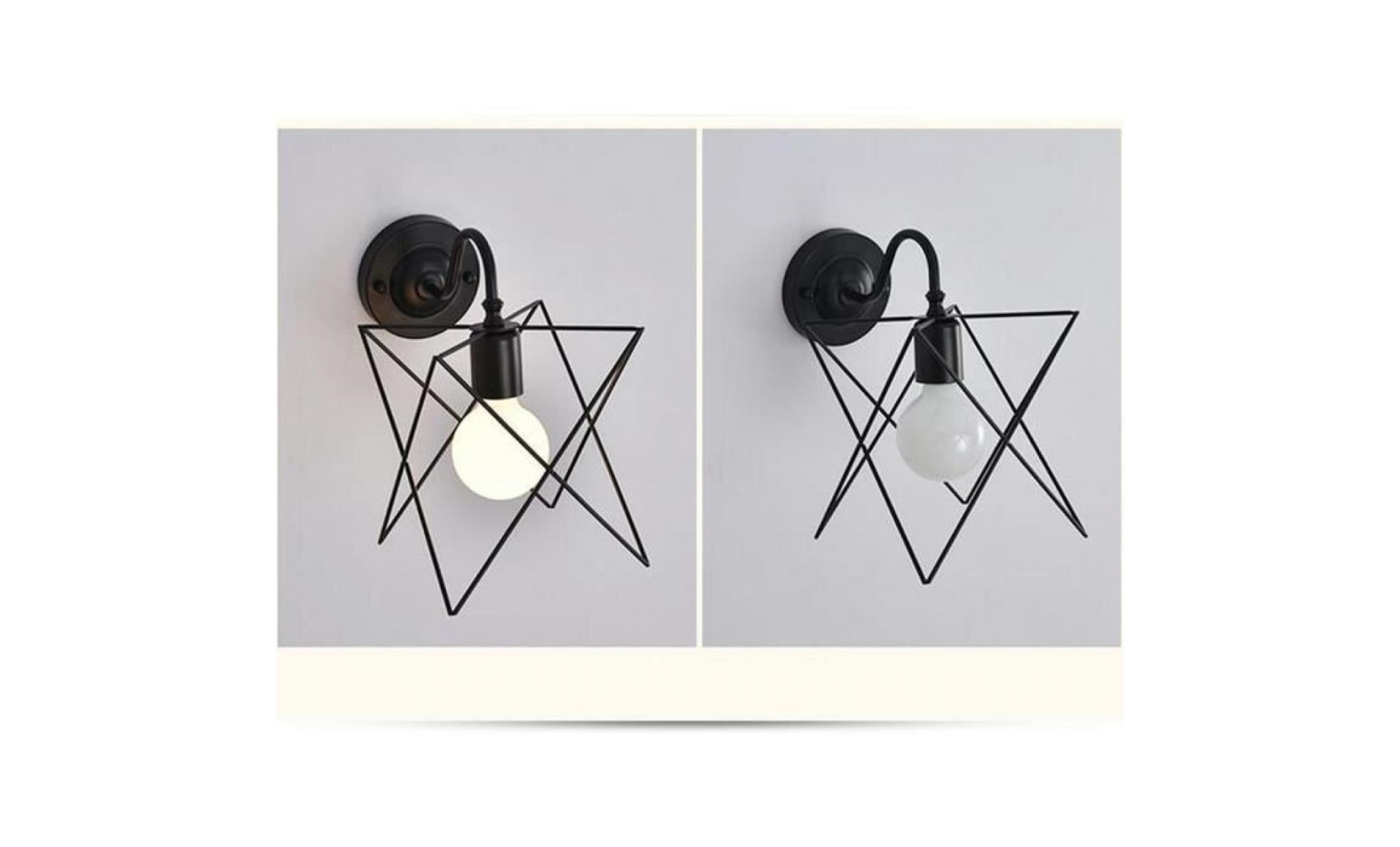stoex® lampe applique murale métal rétro industrielle eclairage suspension luminaire e27 pas cher