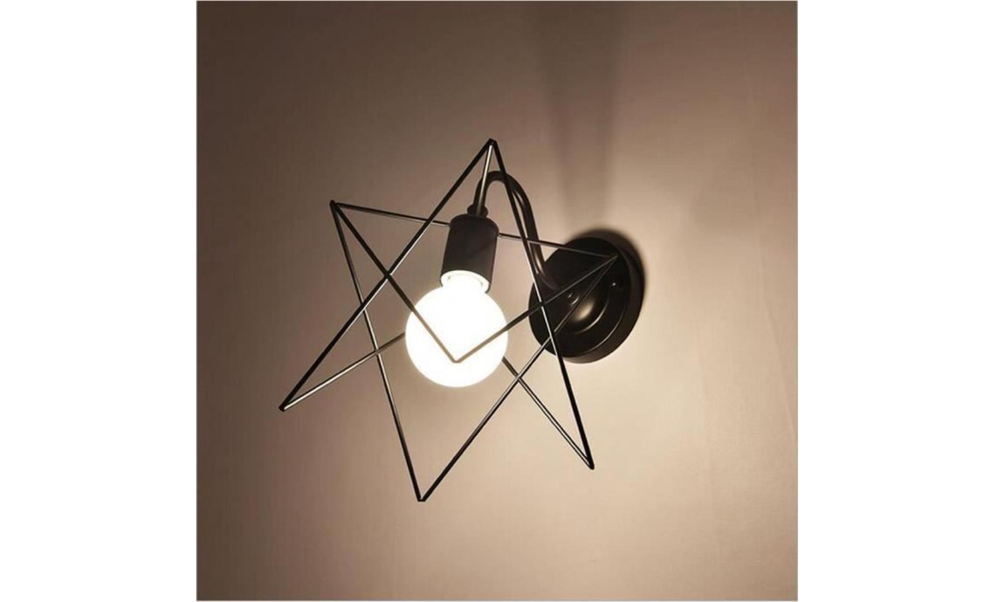 stoex® lampe applique murale métal rétro industrielle eclairage suspension luminaire e27 pas cher