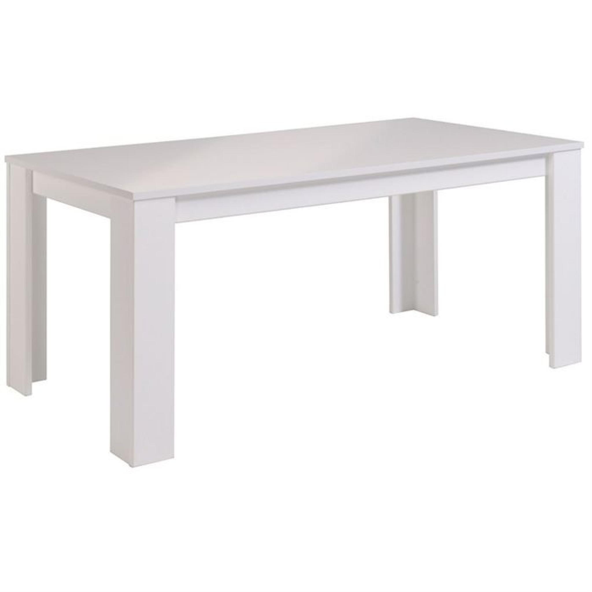 STREET Table à manger 170 cm blanc brillant pas cher