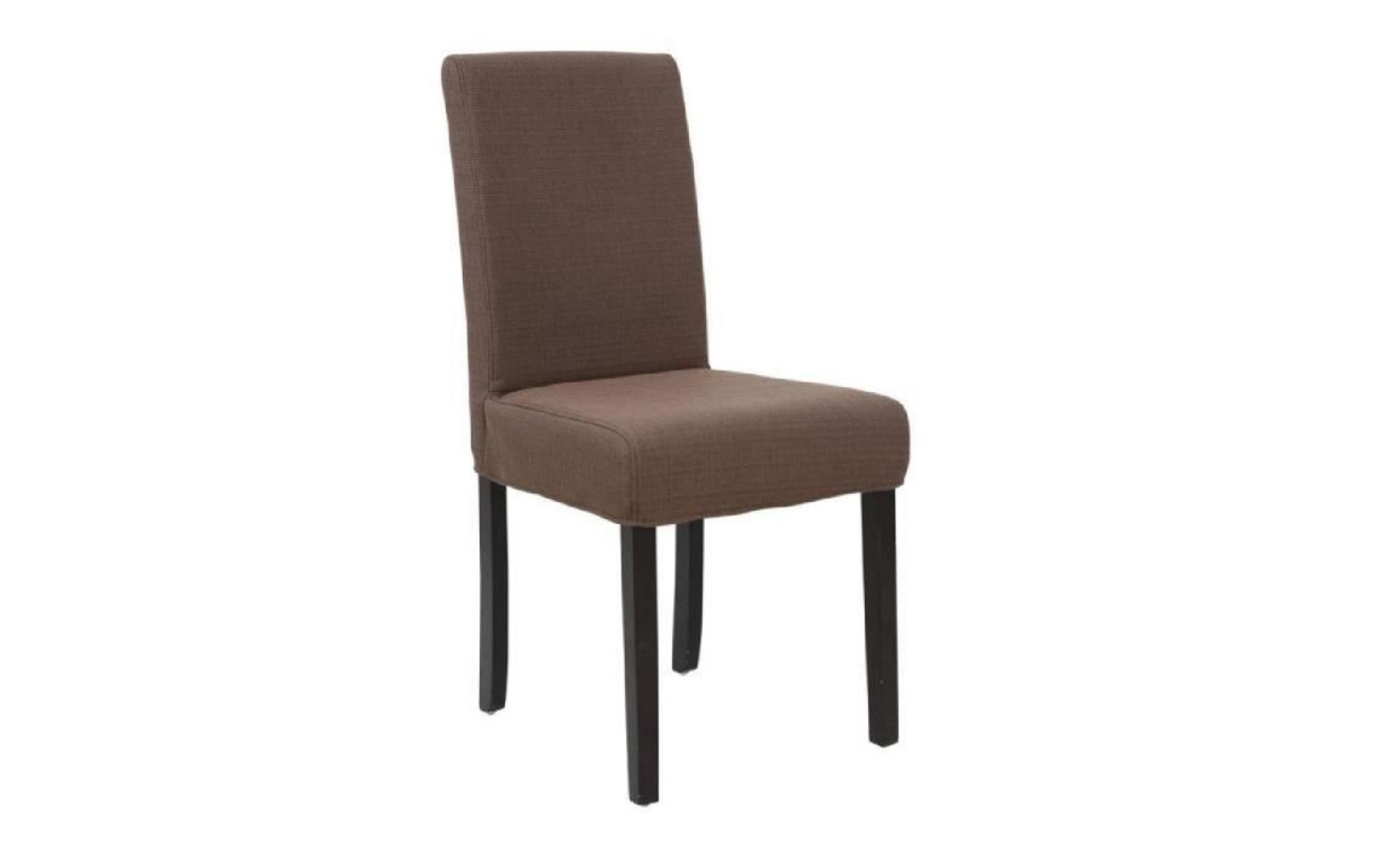 strip lot de 2 chaises de salle à manger déhoussables   tissu gris   contemporain   l 44 x p 53 cm