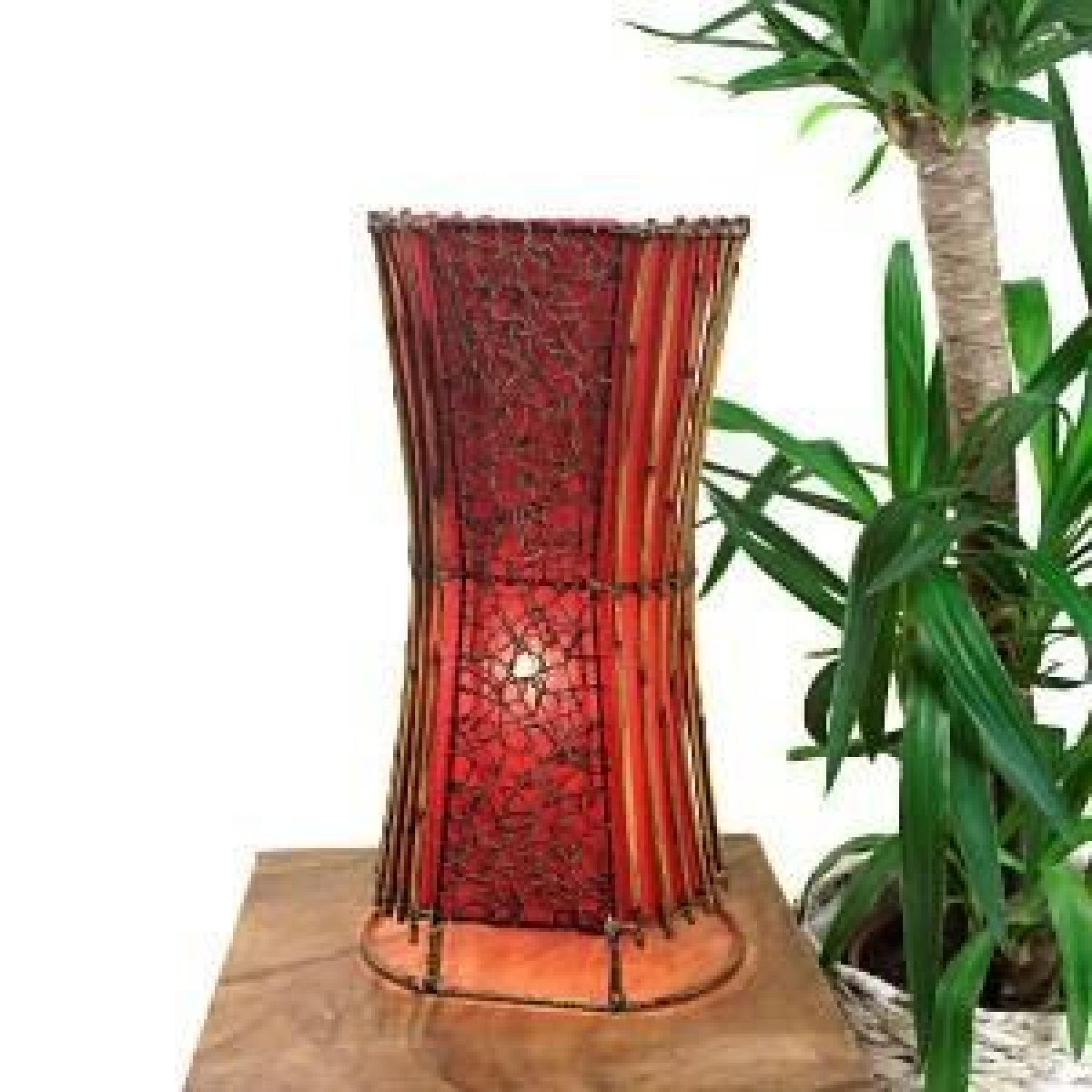 Sun d’koh - Lampe ovale sablier Rouge - 50 cm