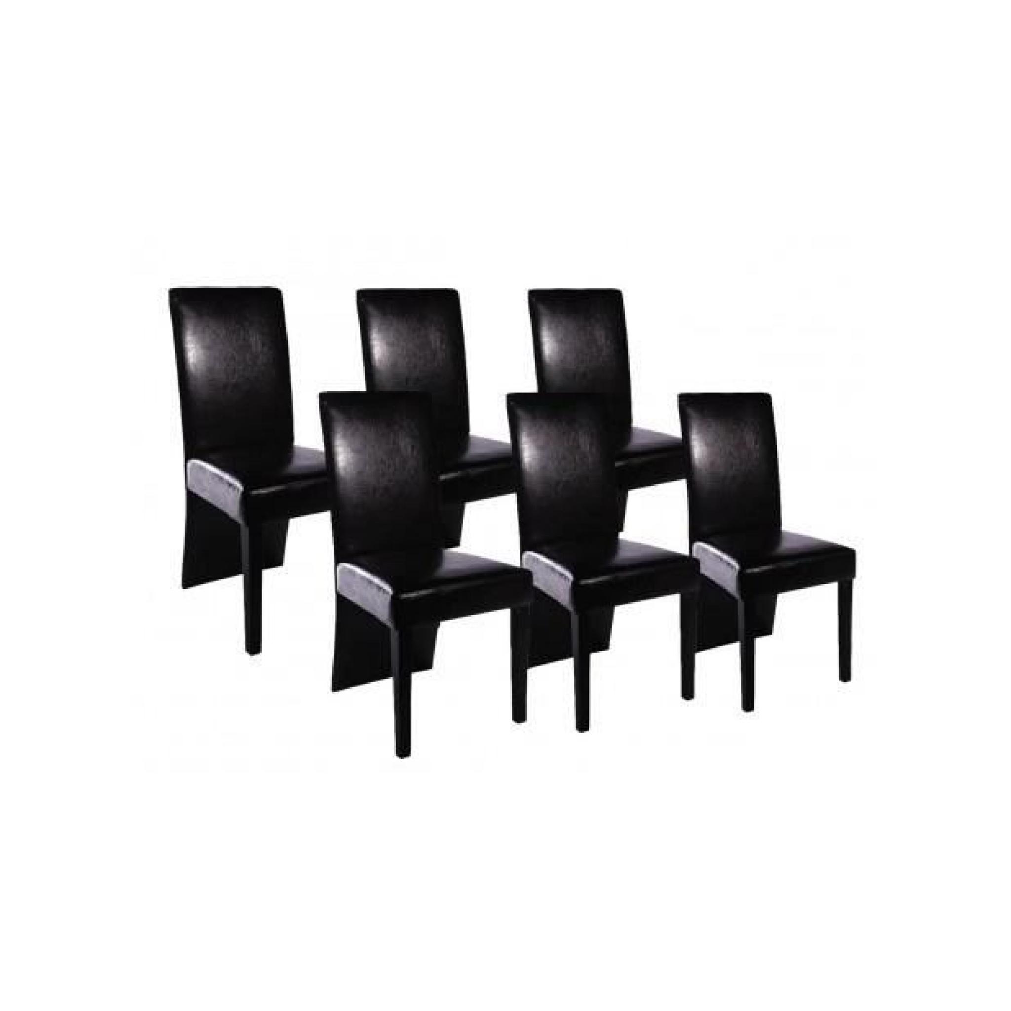 Superbe Chaise design bois noir (lot de 6)  
