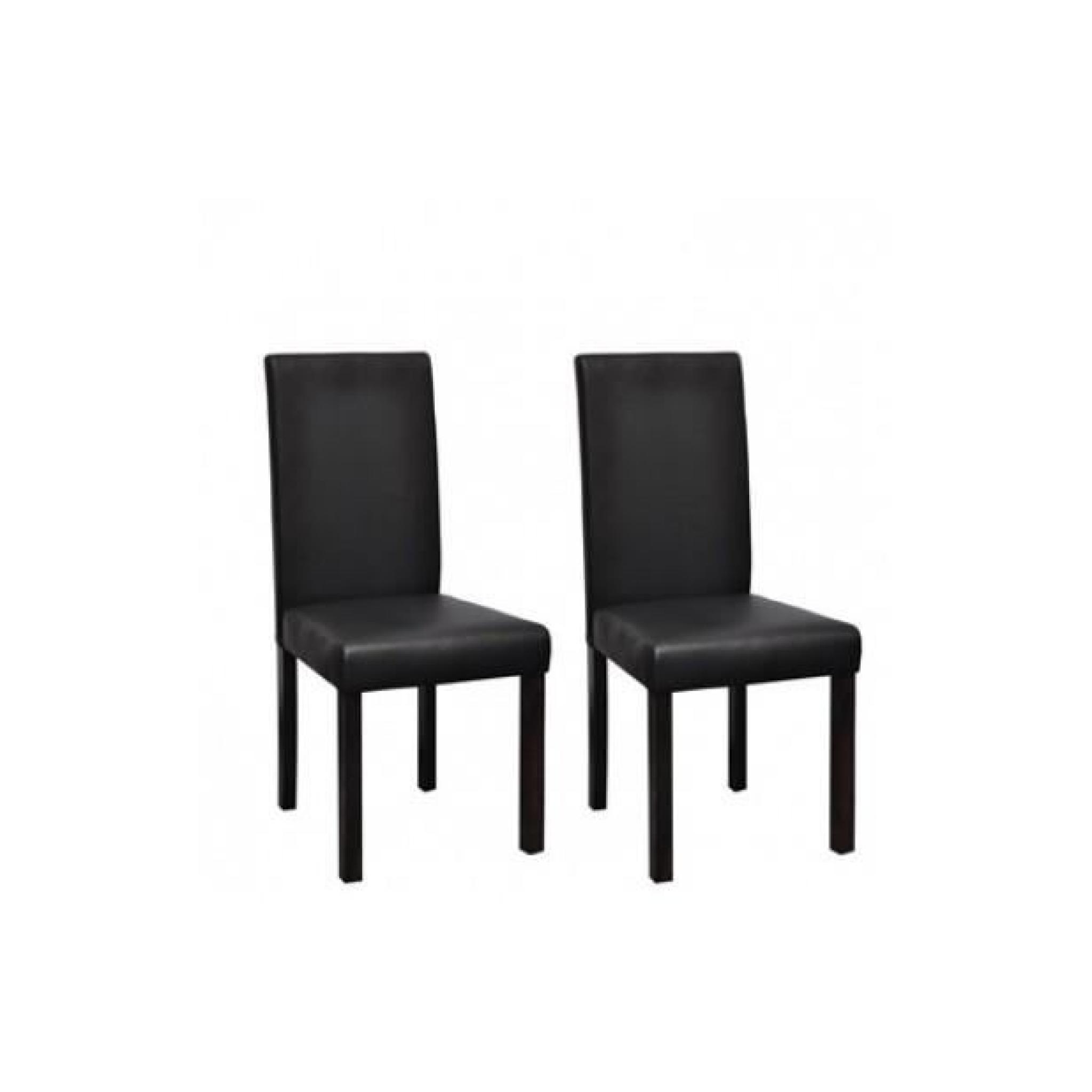Superbe Chaise design classique noire (lot de 2) 