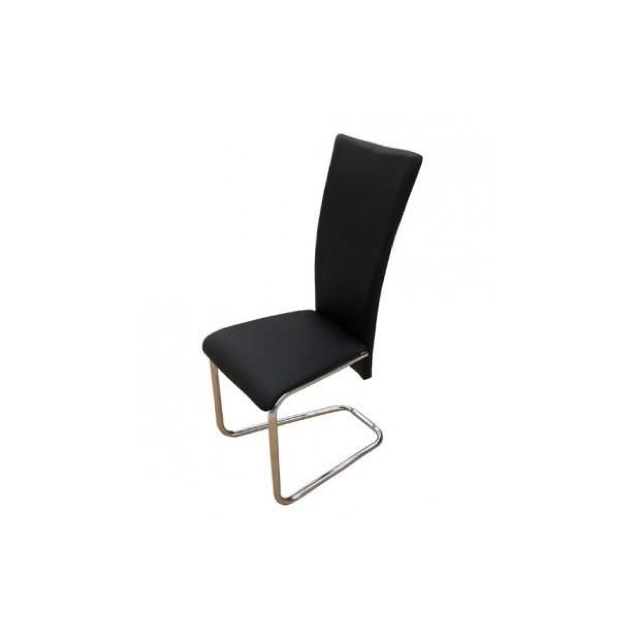 Superbe Chaise design métal noire (lot de 6)   pas cher