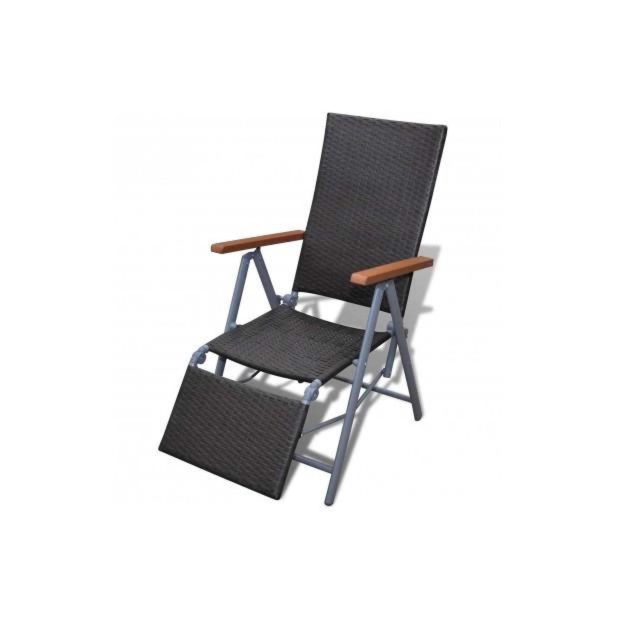 Superbe Chaise en Rotin Marron avec Armature en Aluminium  