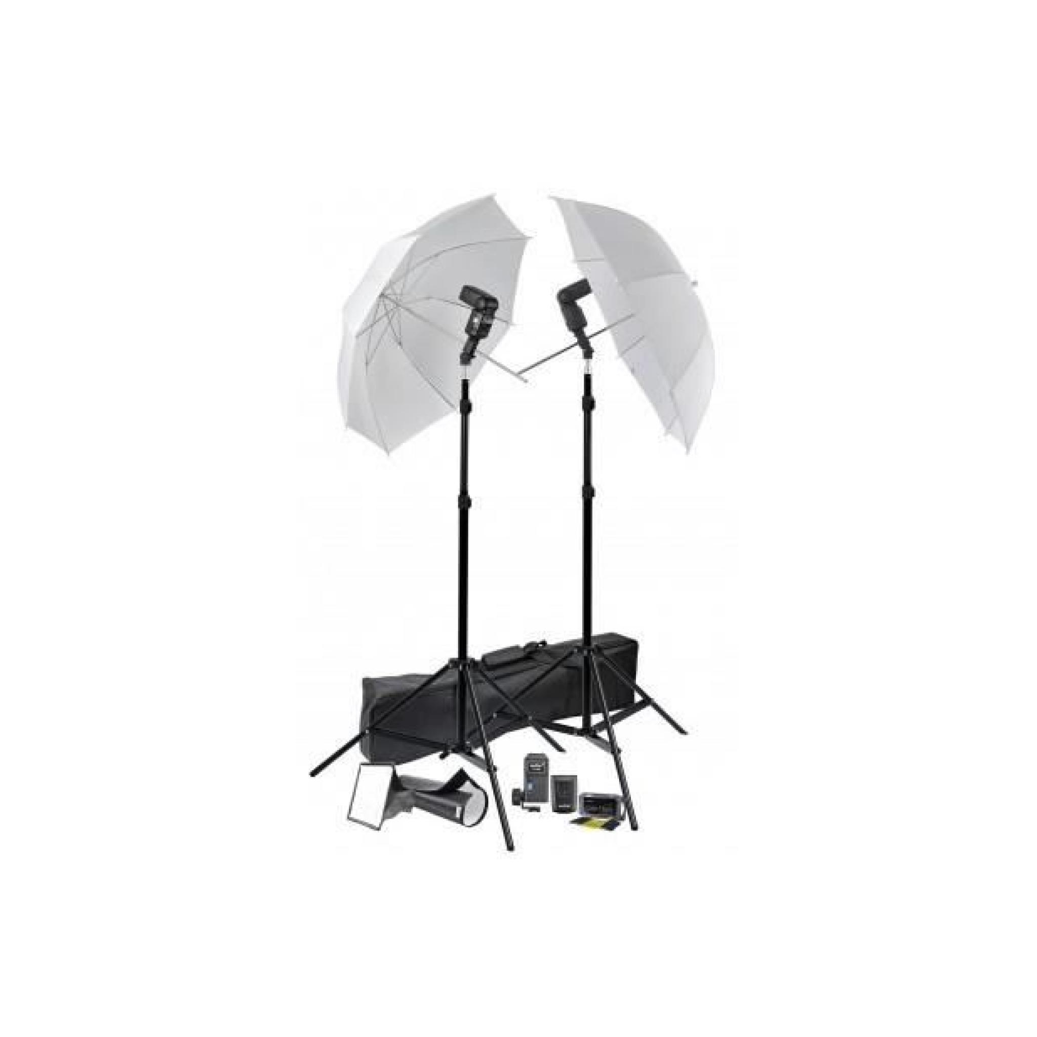 Superbe Kit Photo Studio avec lampes, parapluies et flashe  