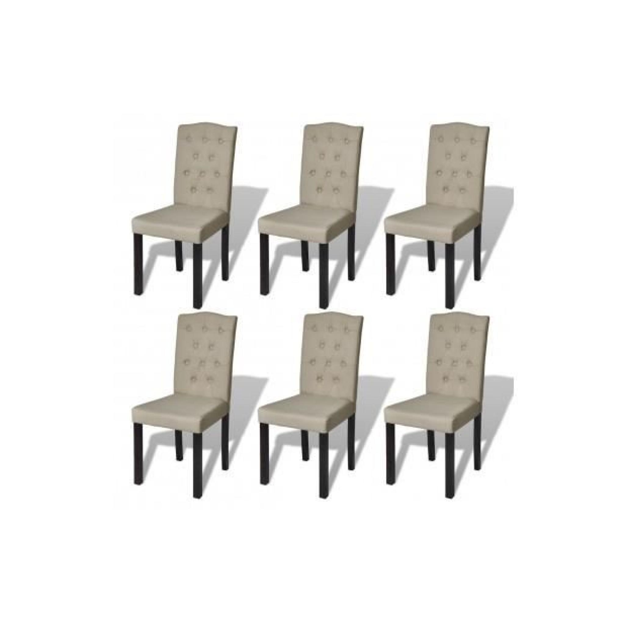 Superbe Lot de 6 chaises de salle à manger salon gris 