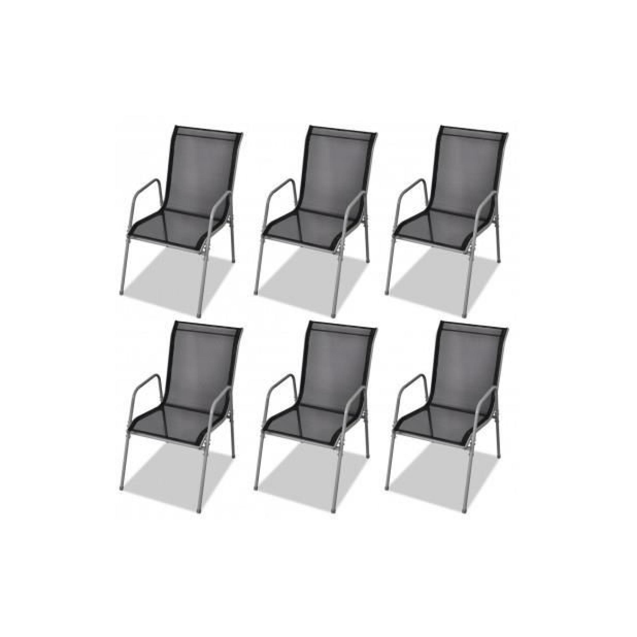 Superbe Set de chaises à manger en textile 6 pièces 