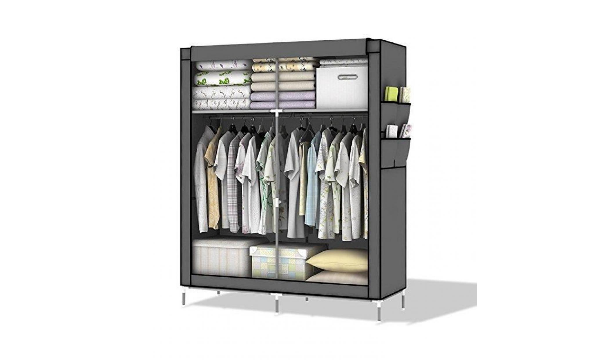 système d’armoire pliable refermable diy avec penderie et solutions de rangement étagère armoire à vêtements armoire en tissu commod