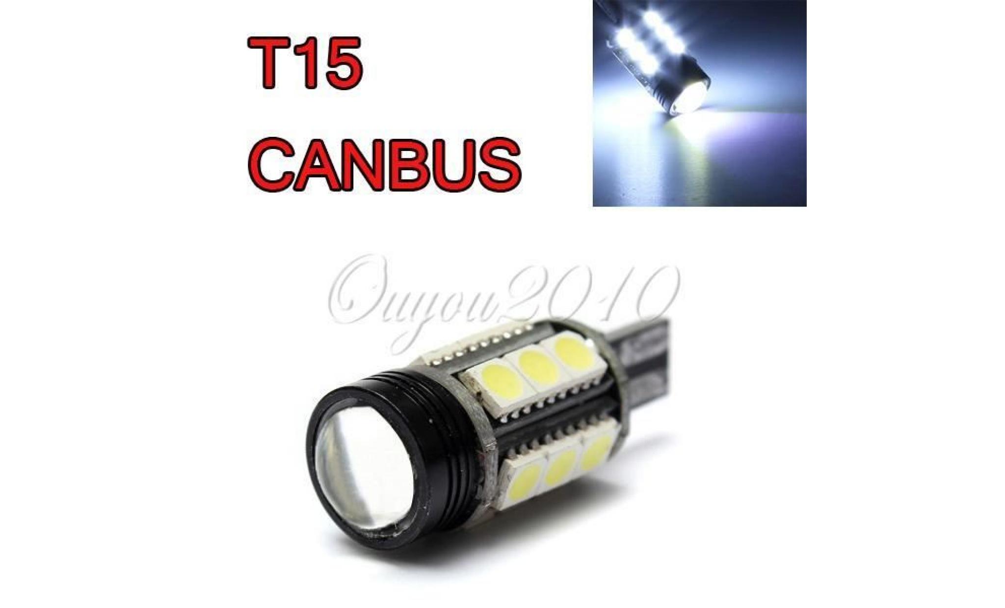 t15 w16w 16 smd led canbus anti erreur ampoule lumière reverse 7w 12v turn light