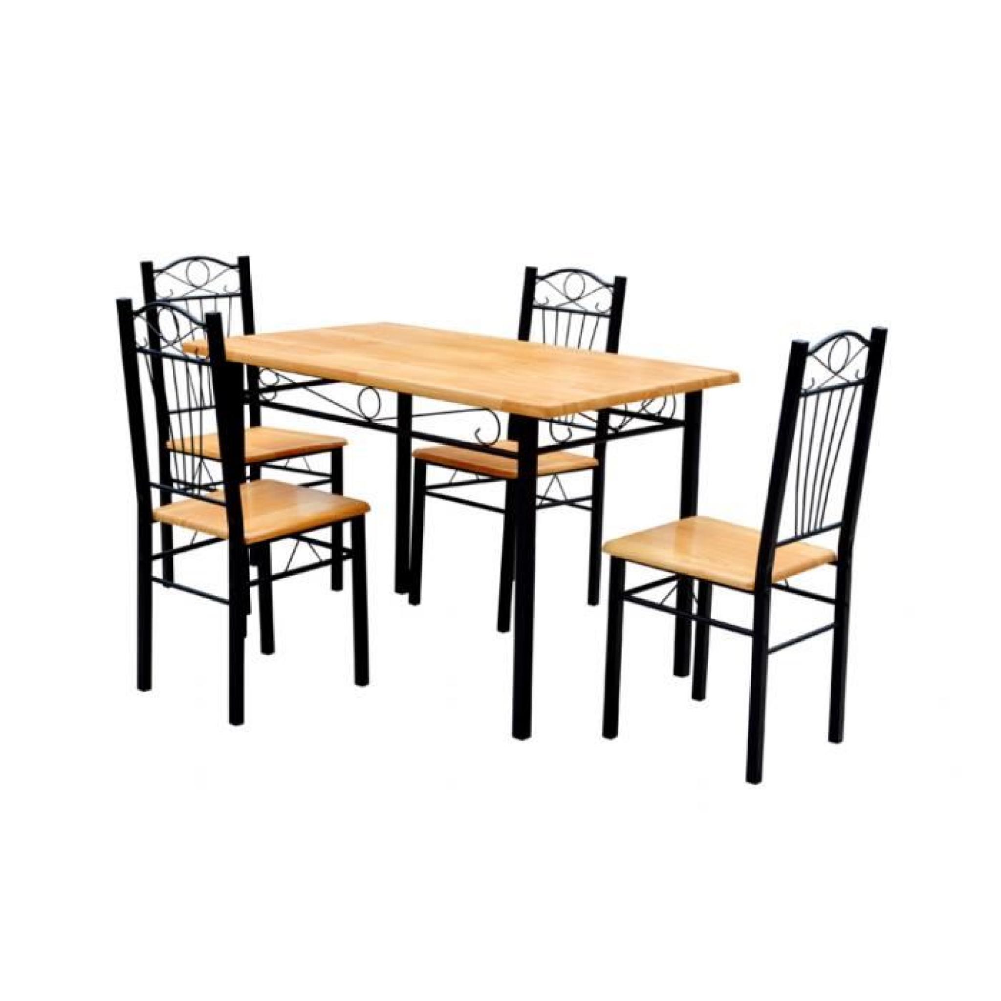 Table + 4 chaises en contreplaqué