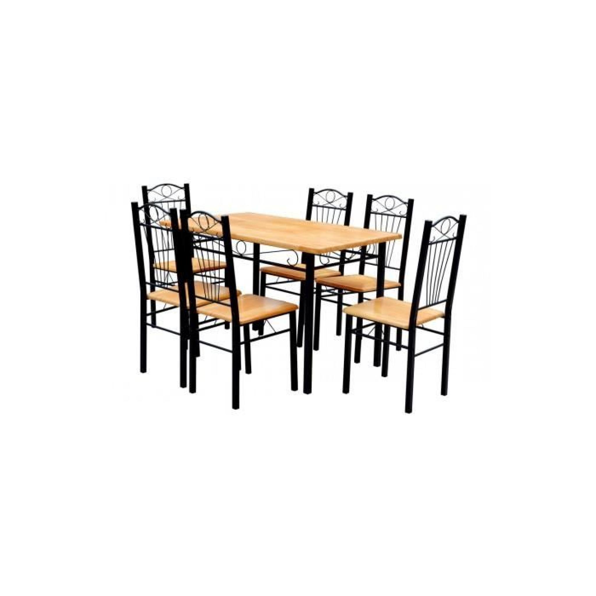 Table + 6 chaises en MDF