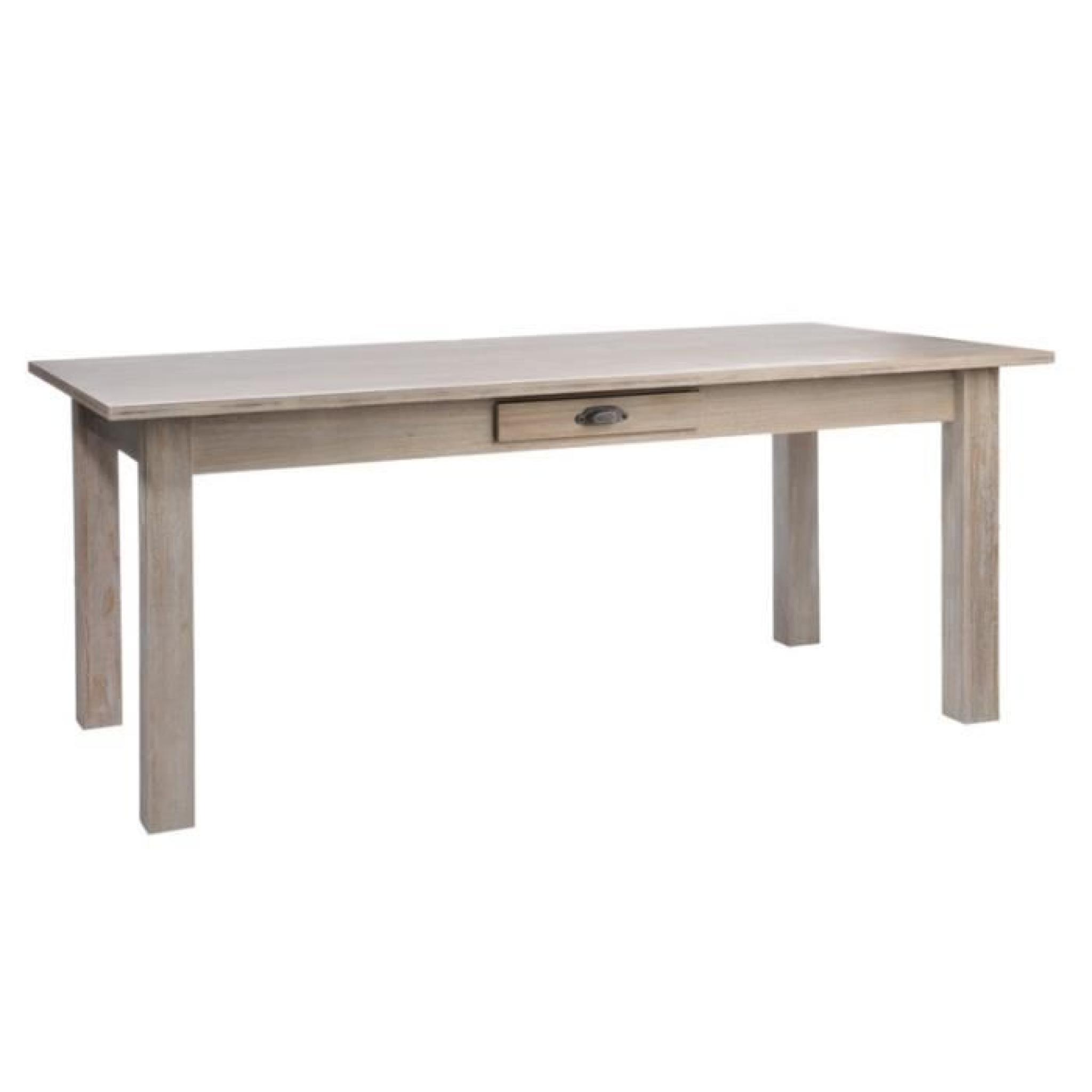 Table à  allonges en bois naturel - JUPITER - L 180/270 x l 90 x H 79 cm