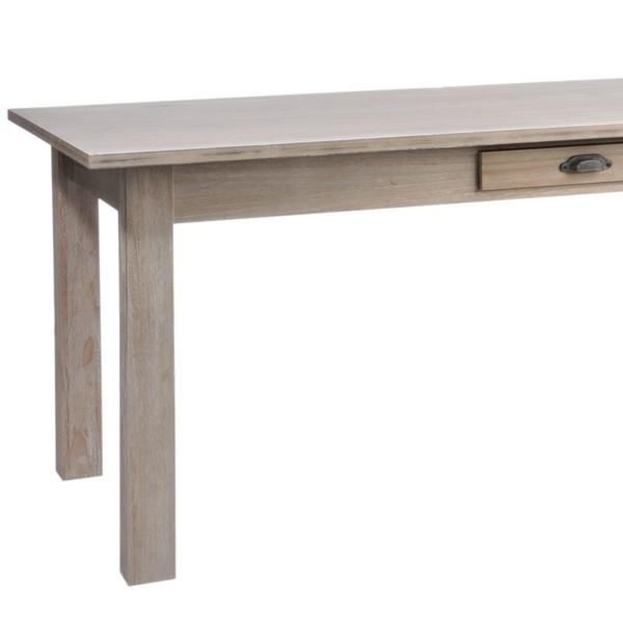 Table à  allonges en bois naturel - JUPITER - L 180/270 x l 90 x H 79 cm pas cher