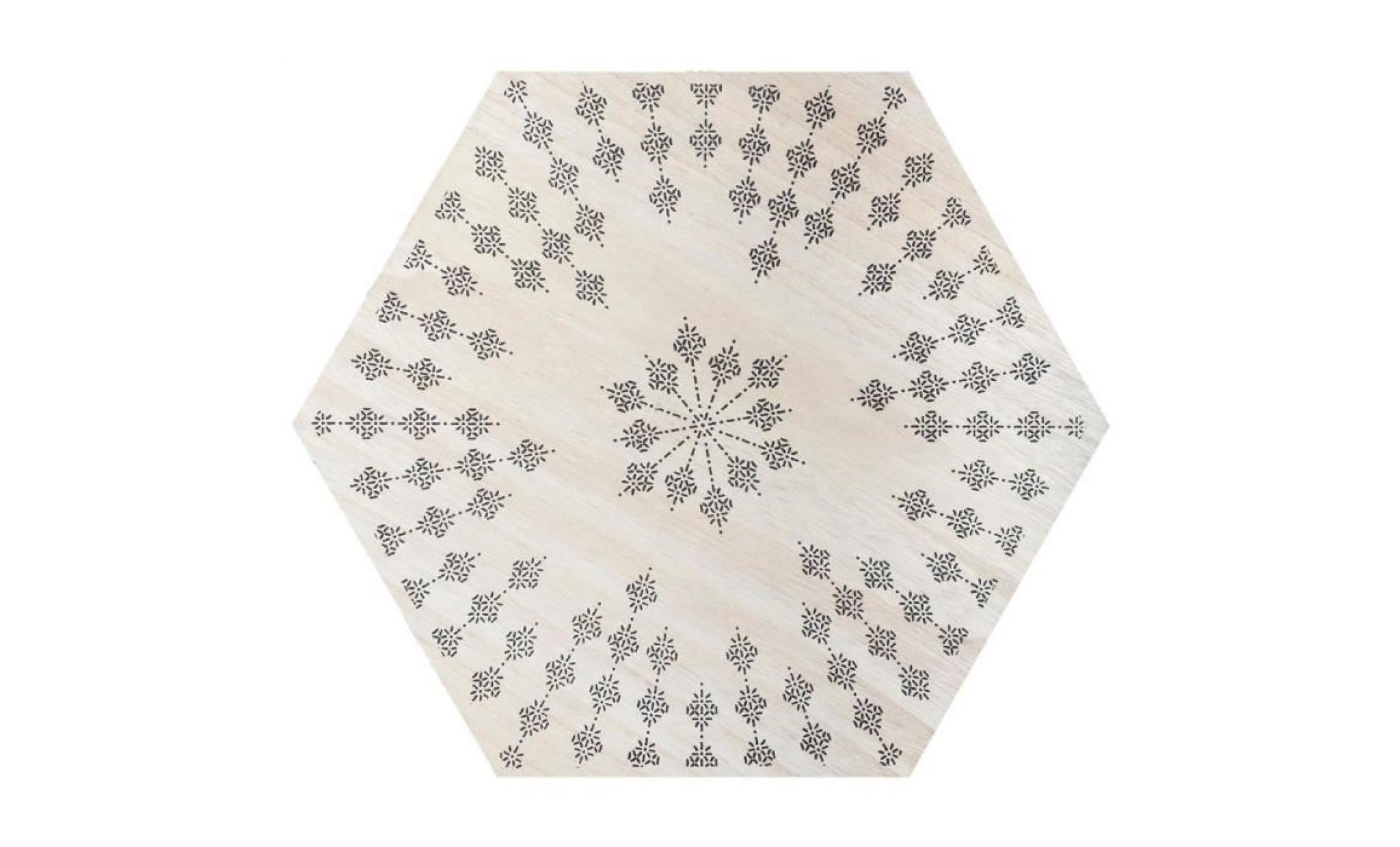 table à café octogonale en métal coloris noir   dim : d.43 x h.40 cm pas cher