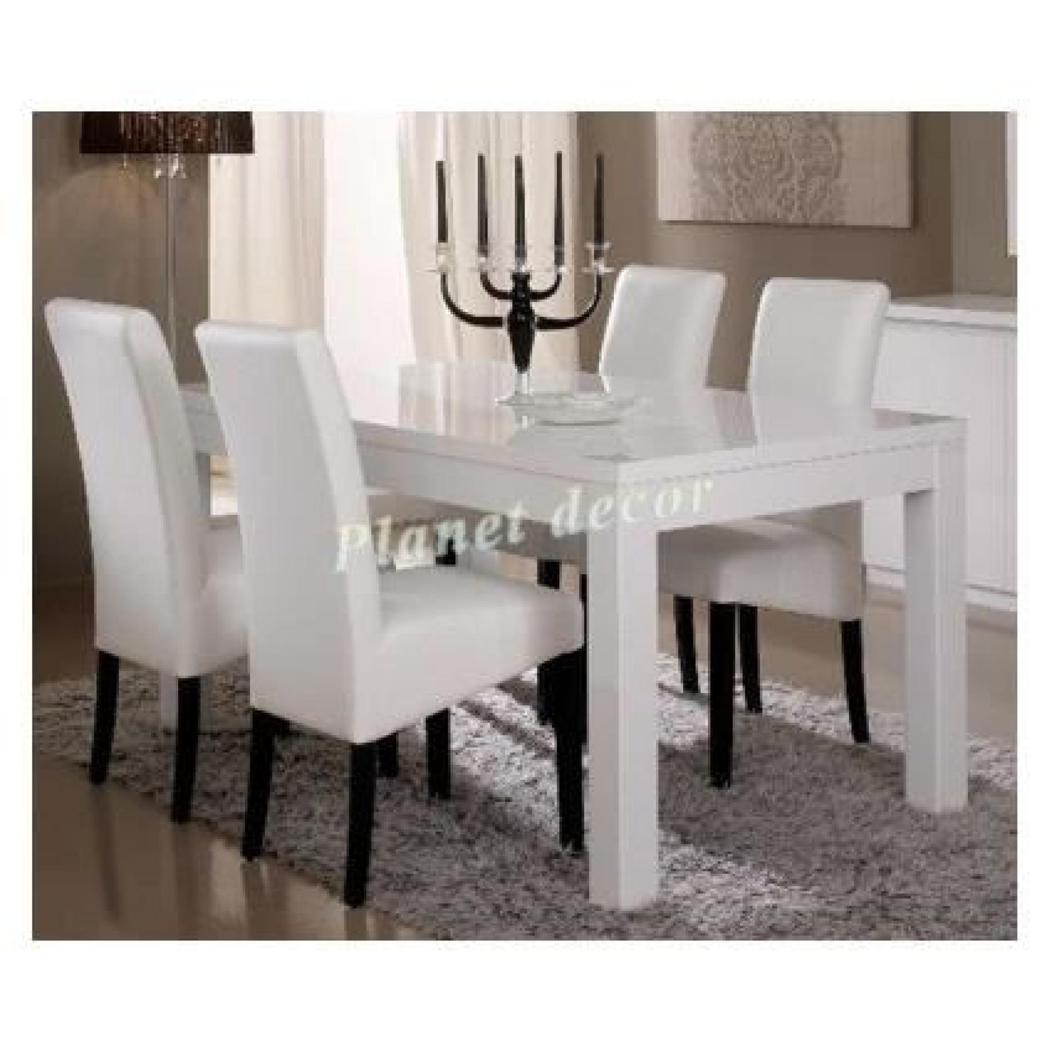 Table à Manger+4 chaises ROMA Blanc L 160 cm