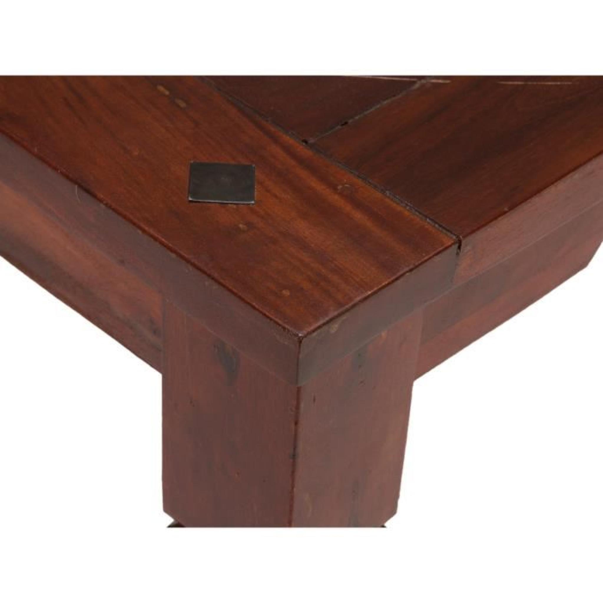 Table à manger carrée TEXAS 80x80 en palissandre massif marron pas cher
