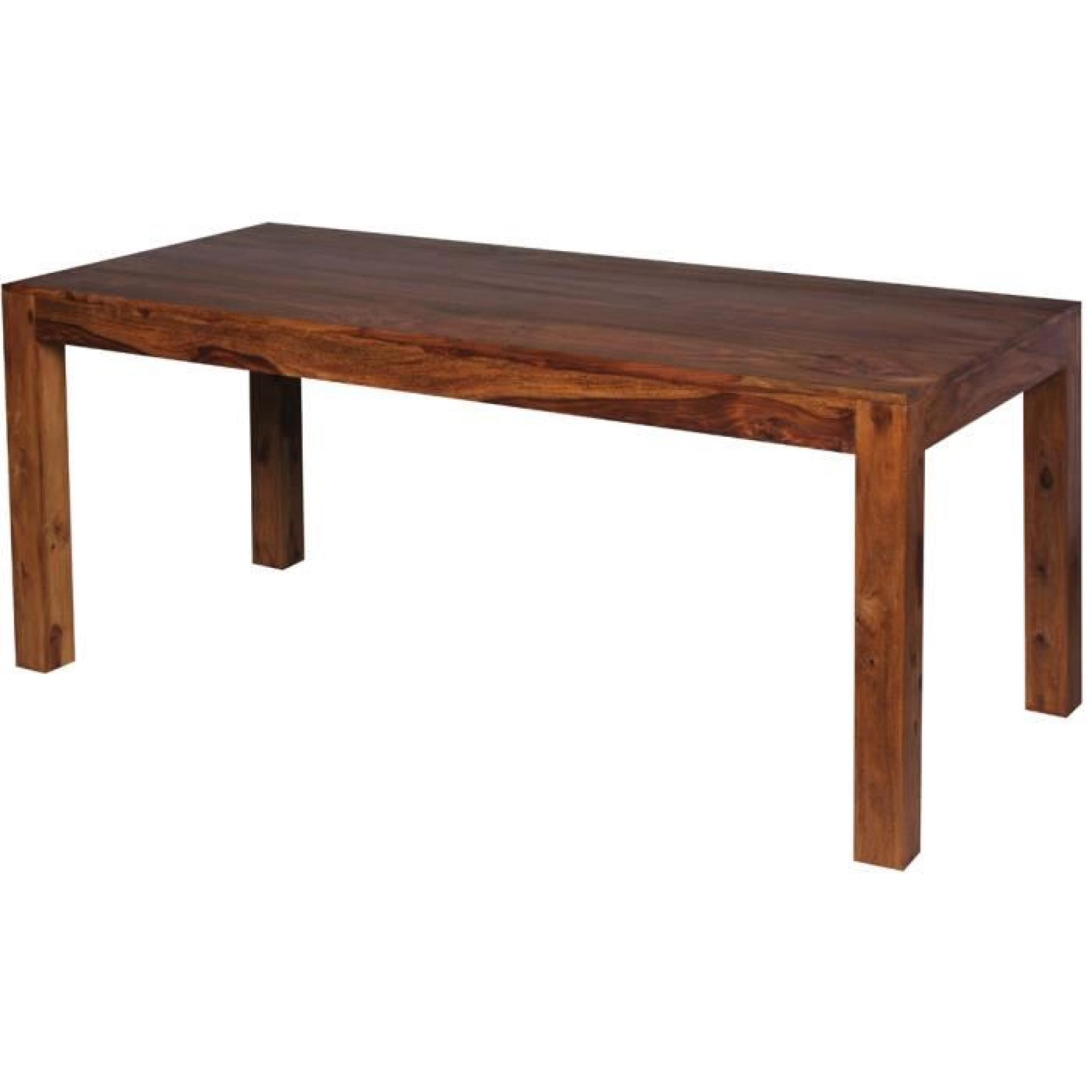 Table à manger en bois massif de palissandre, H 76 x L 180 x P 80 cm