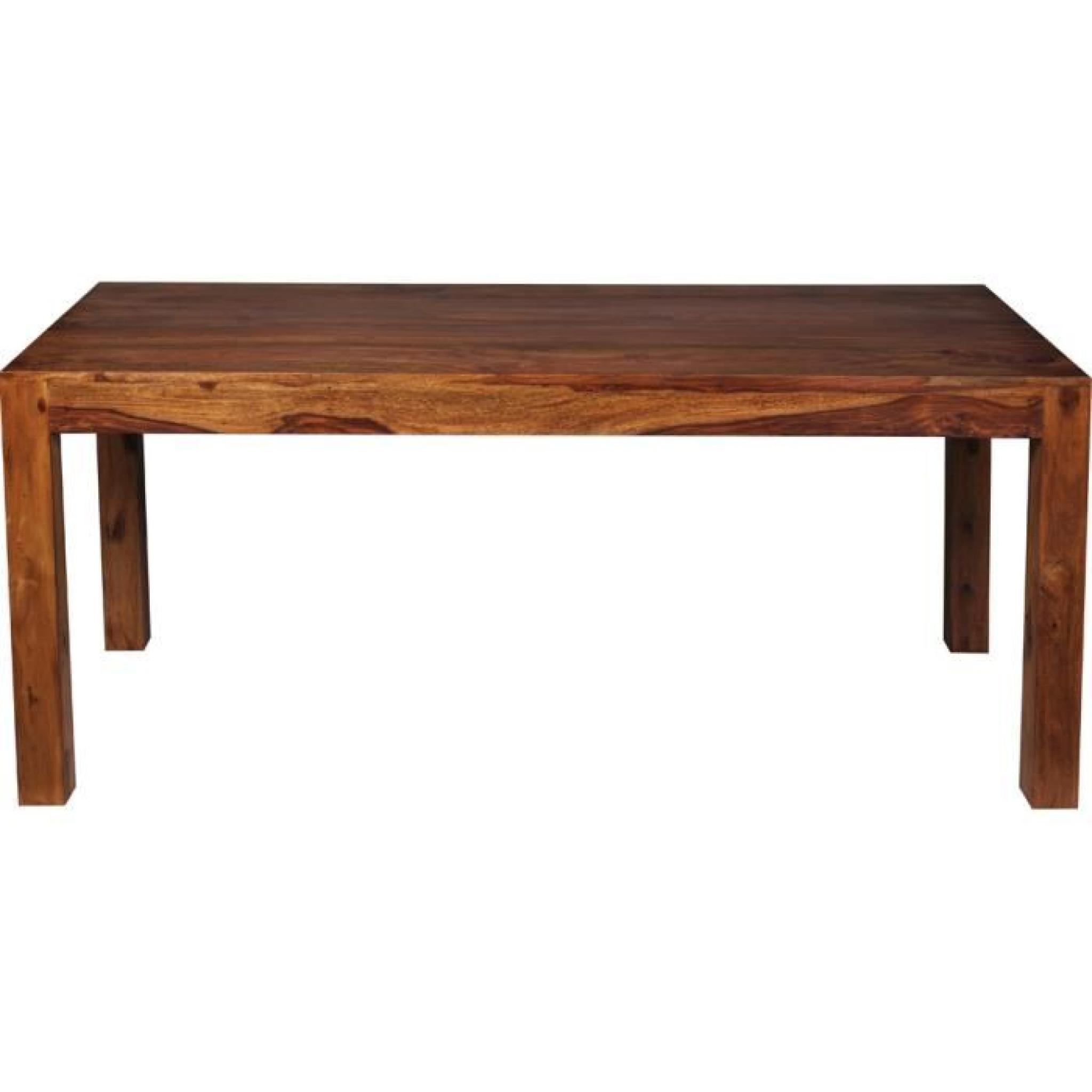 Table à manger en bois massif de palissandre, H 76 x L 180 x P 80 cm pas cher