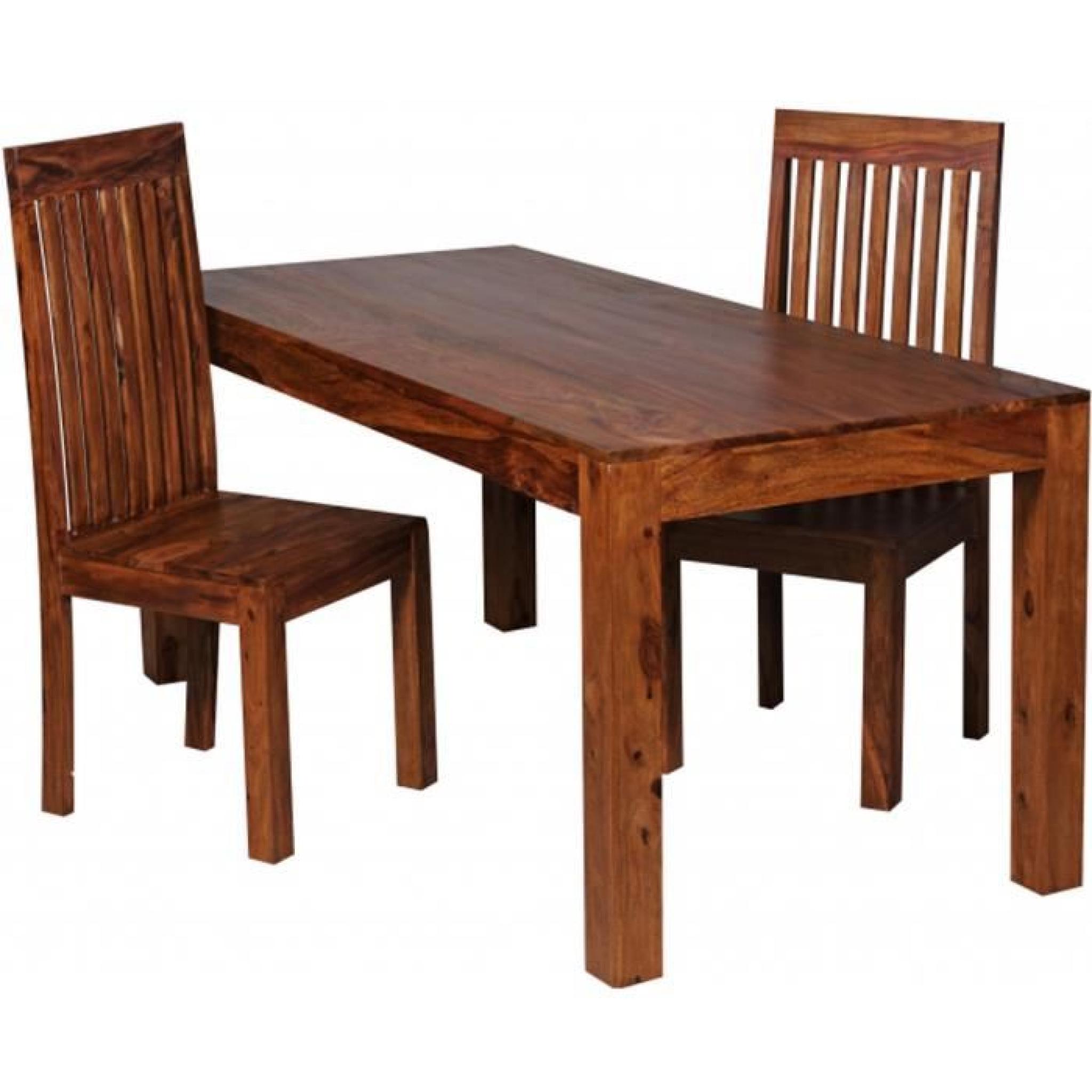 Table à manger en bois massif de palissandre, H 76 x L 180 x P 80 cm pas cher