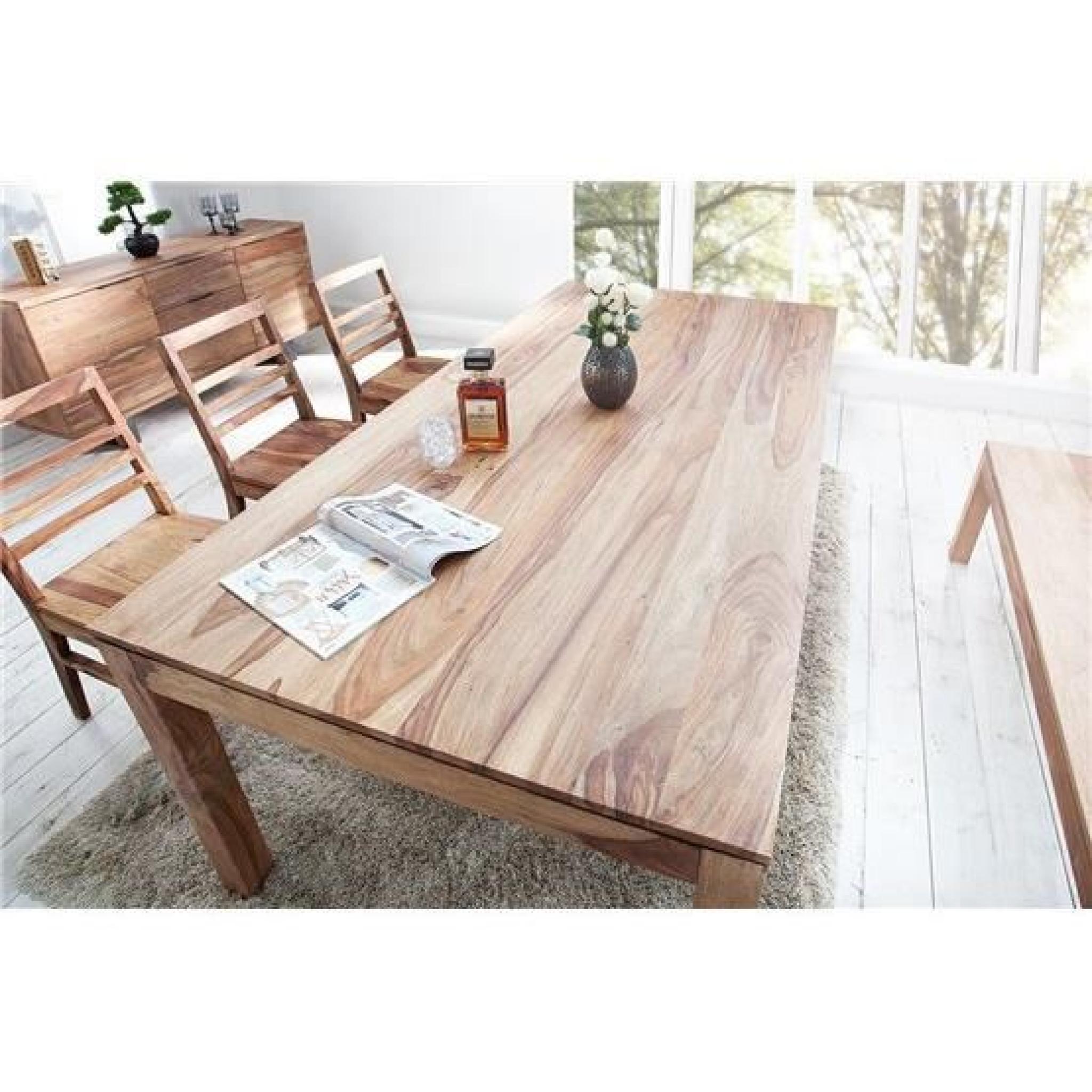 Table à manger en bois PREILY naturel  160x90